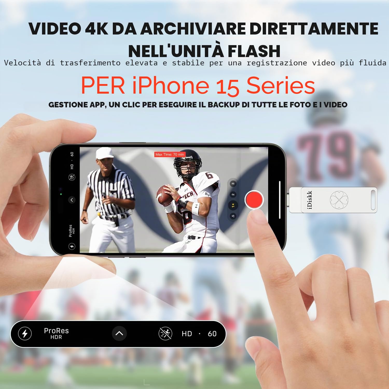 iDiskk 512 GB Unità flash USB-C a stato solido Unità USB3.2 500 MB/s ad alta velocità SSD,Gen2 USB-C Photo Stick per iPhone15/USB-C iPad/Telefoni Android, laptop/Mac e tablet, nero