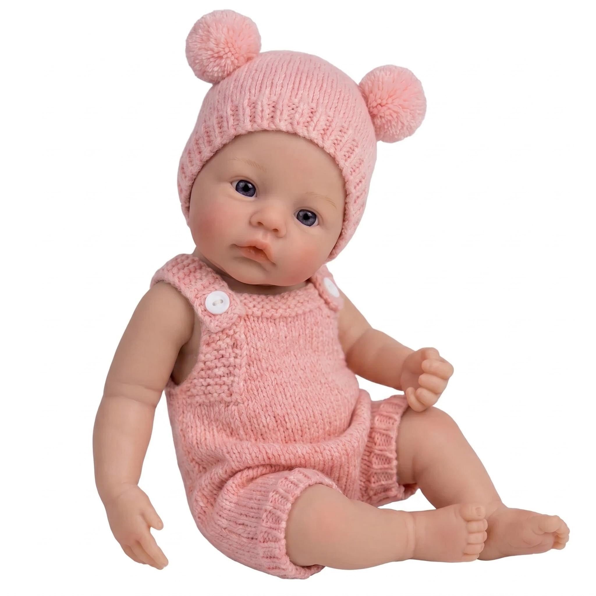 Anano 2kgs Bebe Reborn Silicona Cuerpo Completo Sin Vinilo | 33cm Muñecas Niña Realista con una Dulce Sonrisa - Muñecos Bebes para Niños a Partir de 3 Años, Lavable