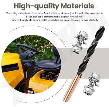 283516 Compression Seat Spring & 422127-4 Cap Compatible with Gra-sshopper, Joh-n Deere Cub Cadet ZT1 Mower, Compressed Springs Can Provide The Necessary Support and Cushioning