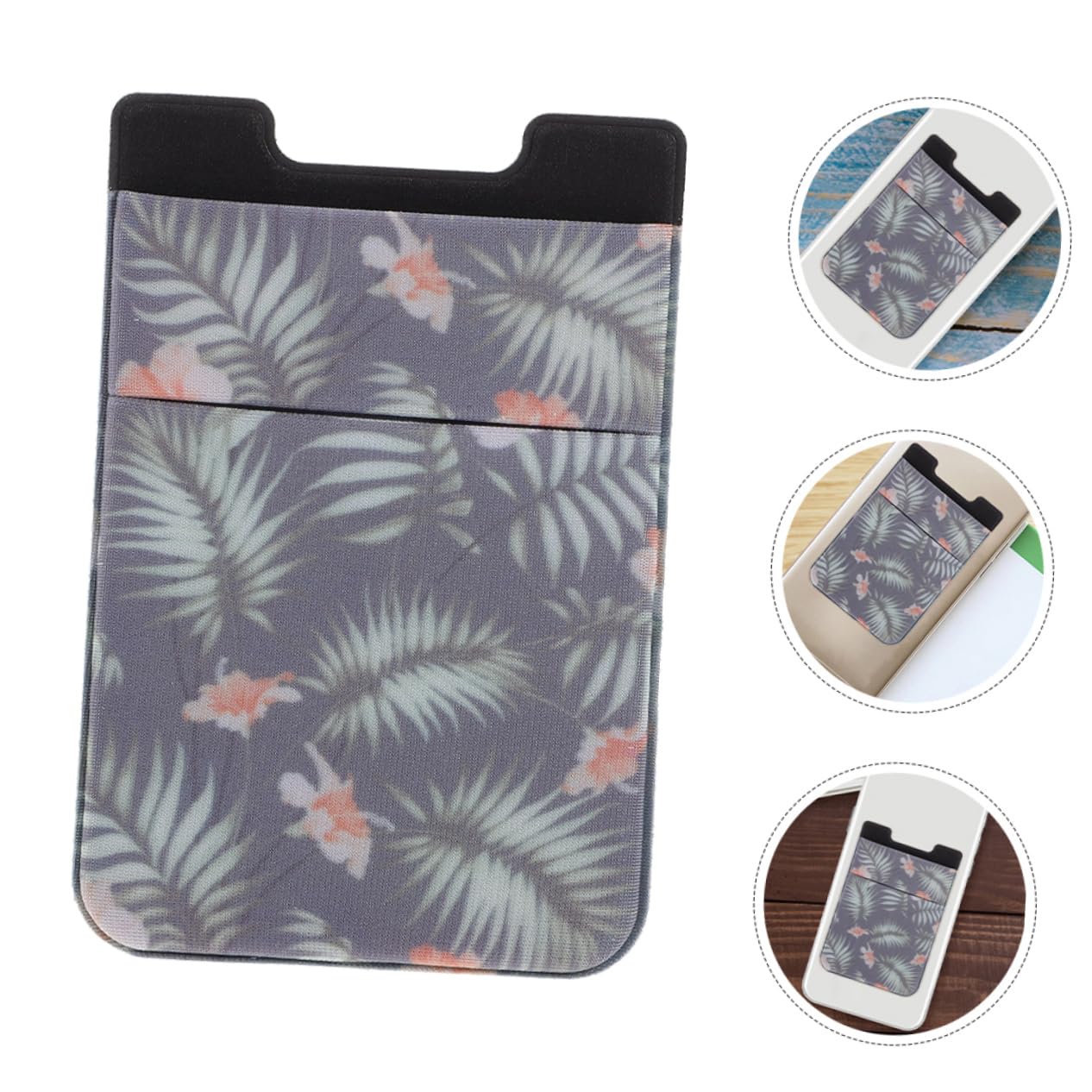 Uonlytech 10piezas Funda Adhesiva Retro para Teléfono Soporte y Tarjetero Organizador De Cartas y Dinero Pack De Estampado
