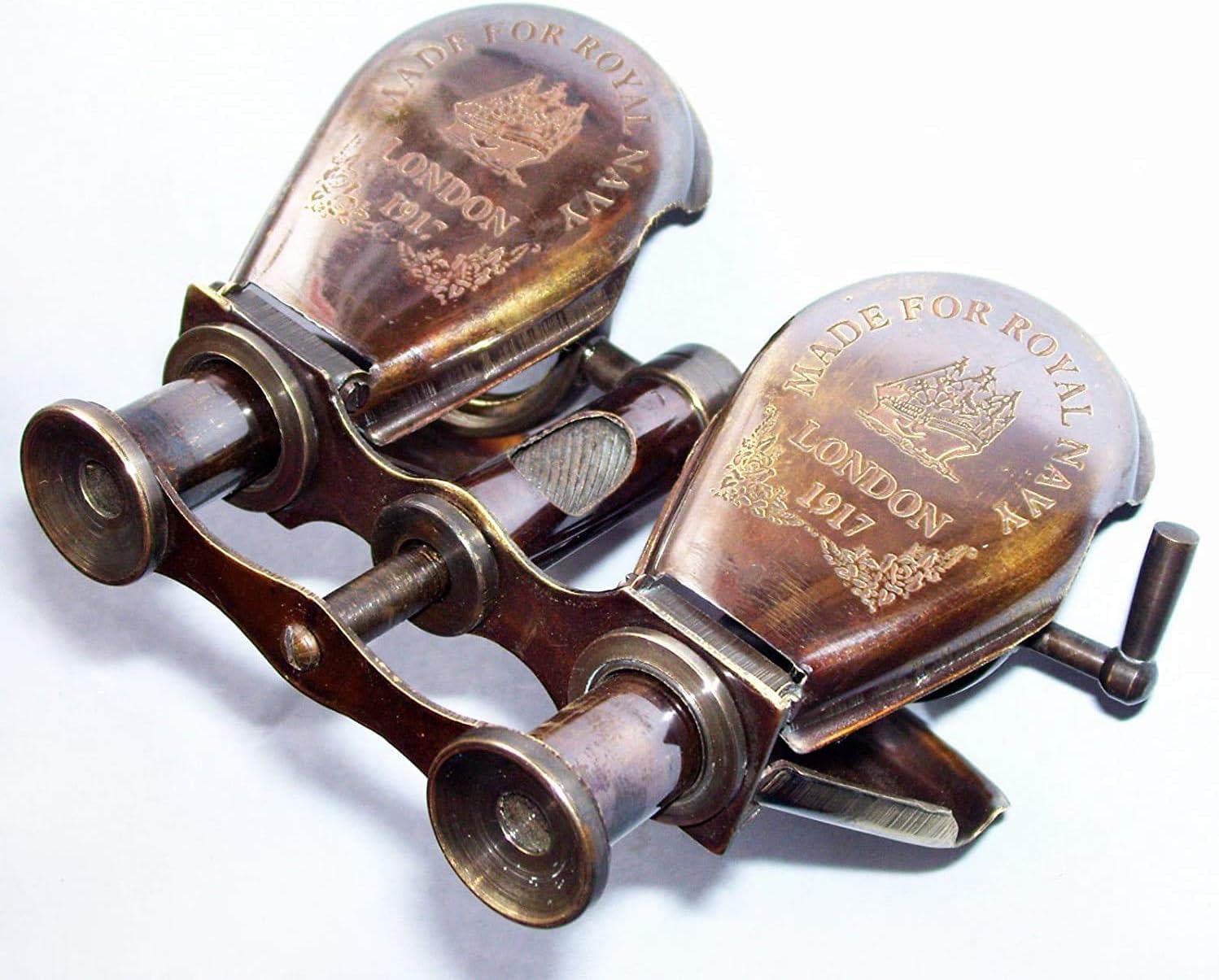 Dobell Brass Antique Vintage Brass Telescope Binocular Antique Telescope Brown Antique (4 inch, Brown)