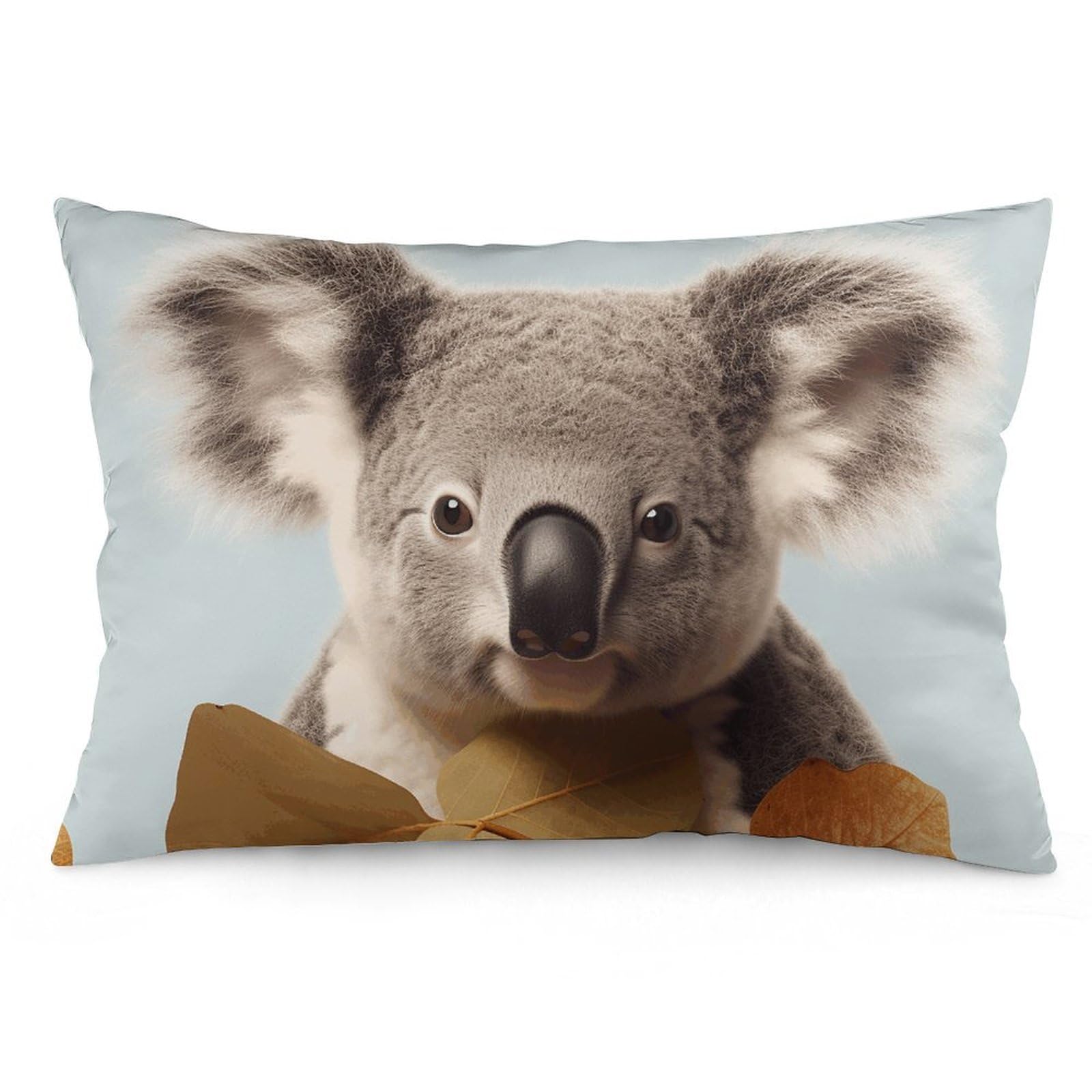 2 Pack Pillow Cases for Hair and Skin, Soft Breathable Pillow Case Covers with Hidden Zipper, Animals in Leaves Pillowcase 16 "x24 Pillow Covers for Sleeping Gift