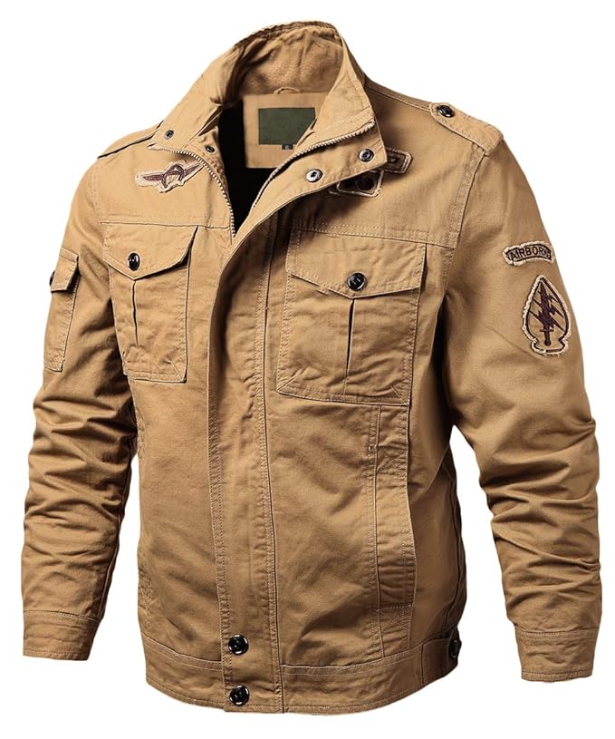 Buy EKLENTSON Mens Field Jacket Army Military Cotton Outdoor Jacket