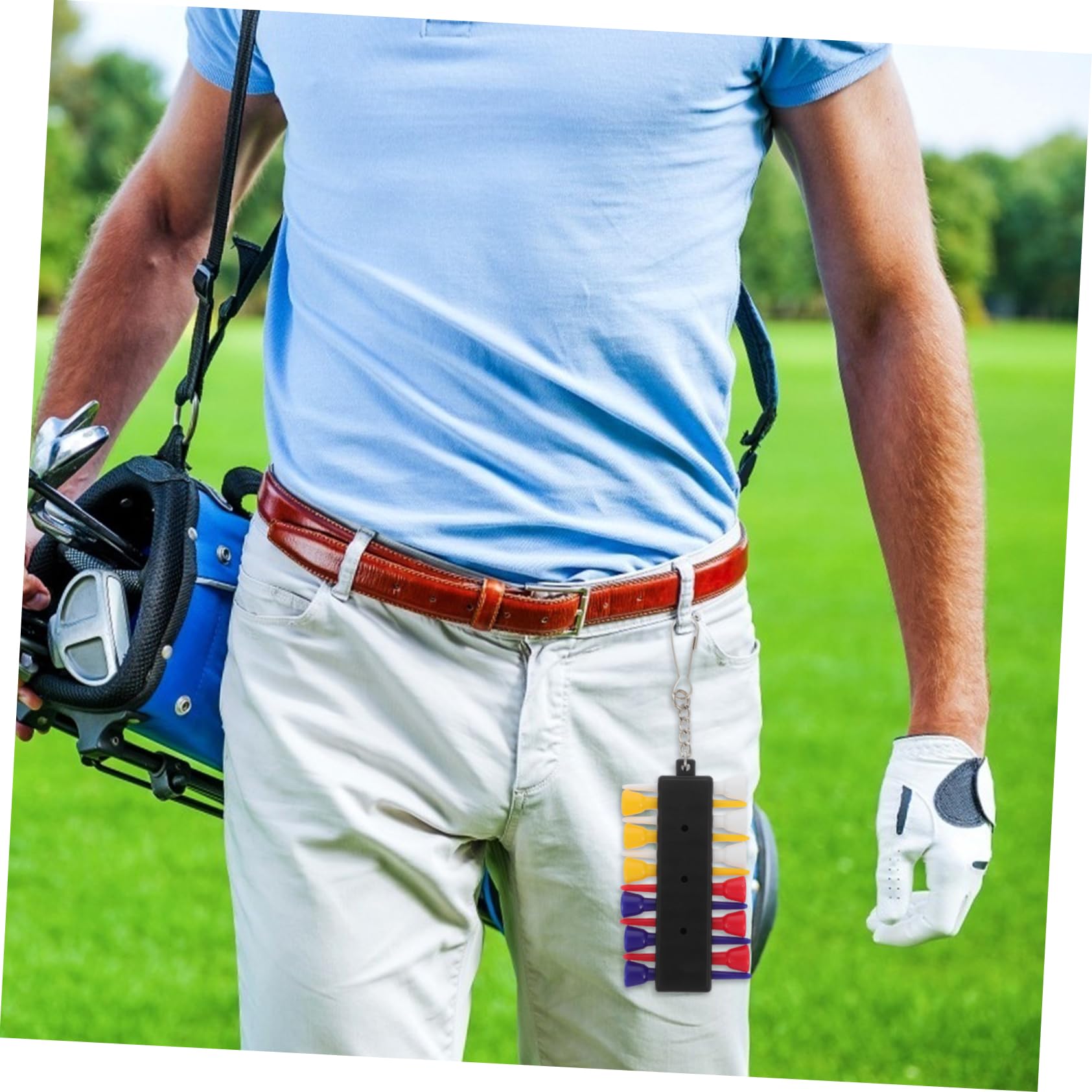 Abaodam Bolsa para Tees De Golf Divertida Y Ajustable para Guardar Tees De Golf Estuche para Guardar Tees De Golf Bolsa para Tees De Golf Carrito para Tees De Golf Accesorios De