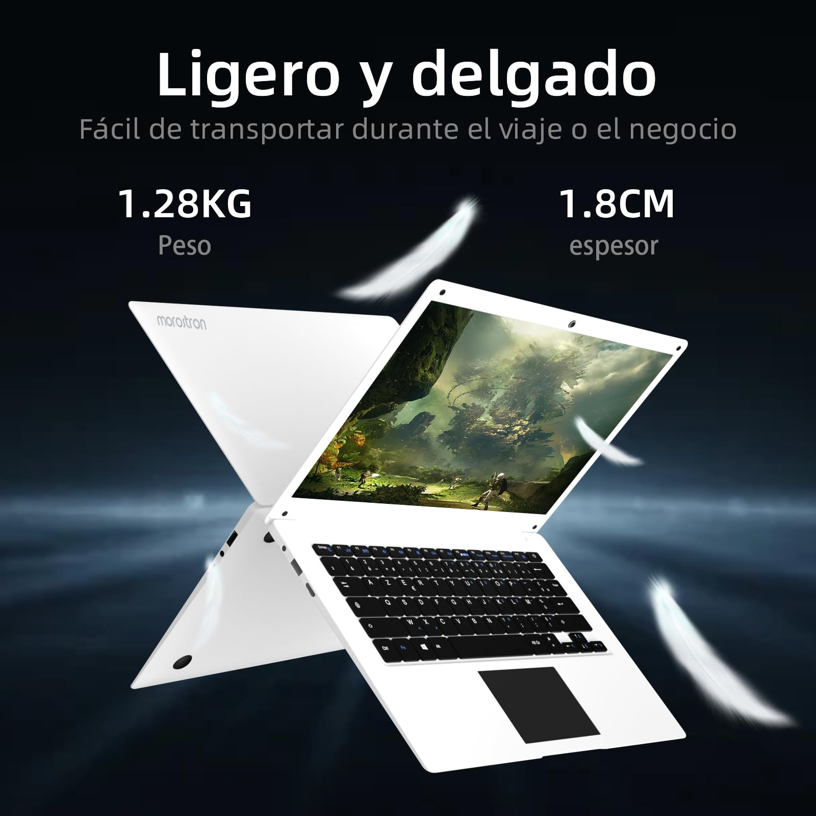 Morostron Ordinateur Portable Double écran De 14,1" Avec écran Tactile