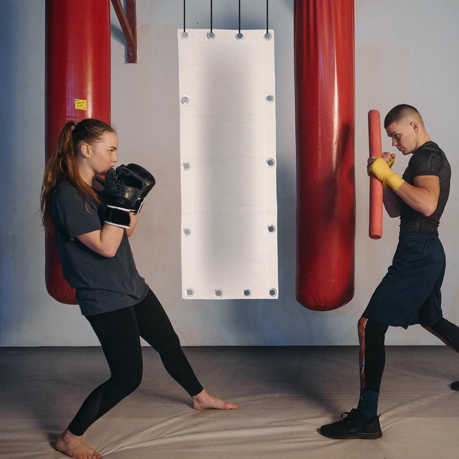 Triplet Boxing Sandbag Wall-Mounted Training Bag for Fitness Workout Heavy-Duty Empty Sandbag for Boxing Practice for Home Gym and Kickboxing