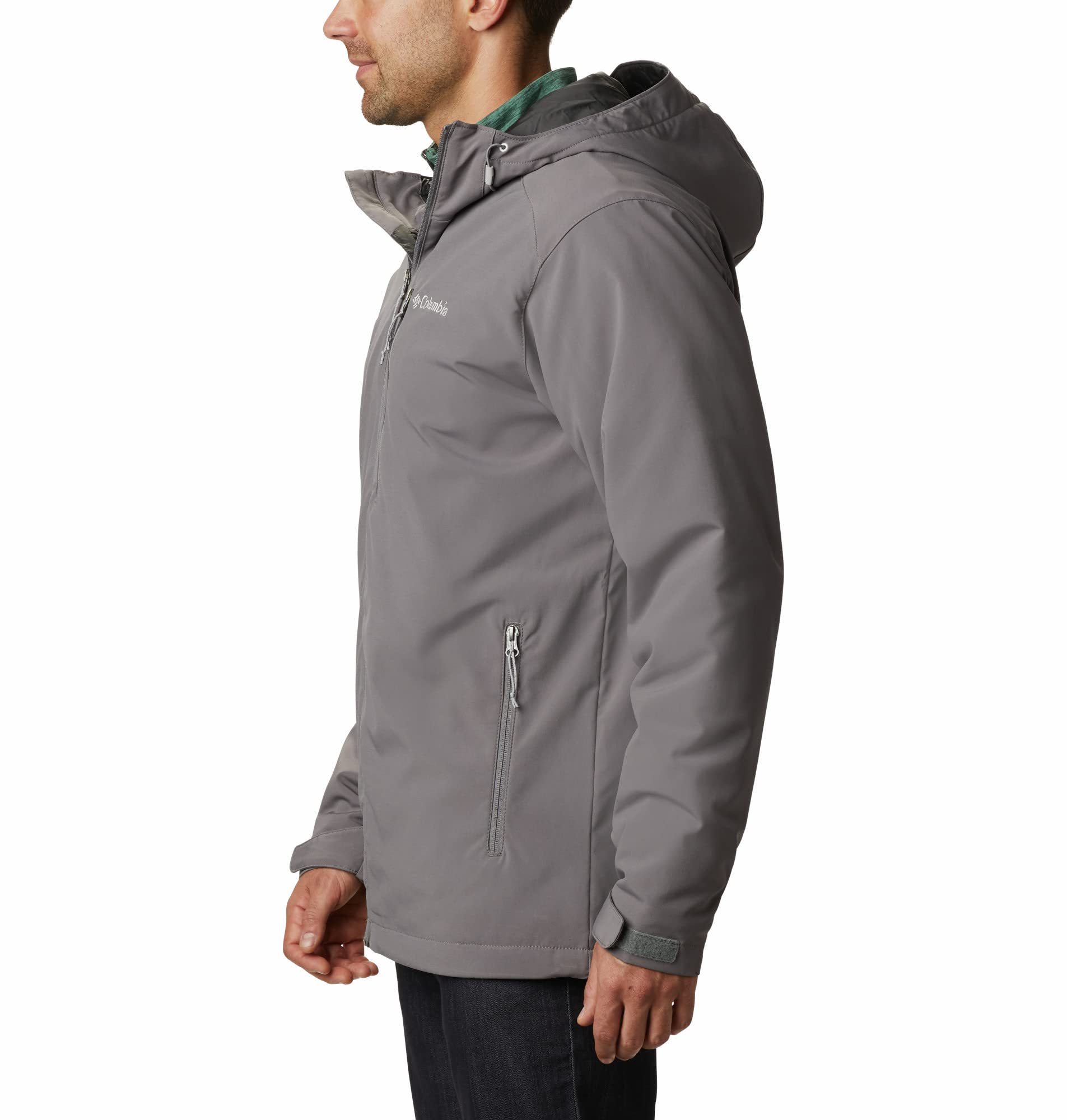 Columbia Men's Gate Racer Softshell, Softshell Jacket, Black, Size L