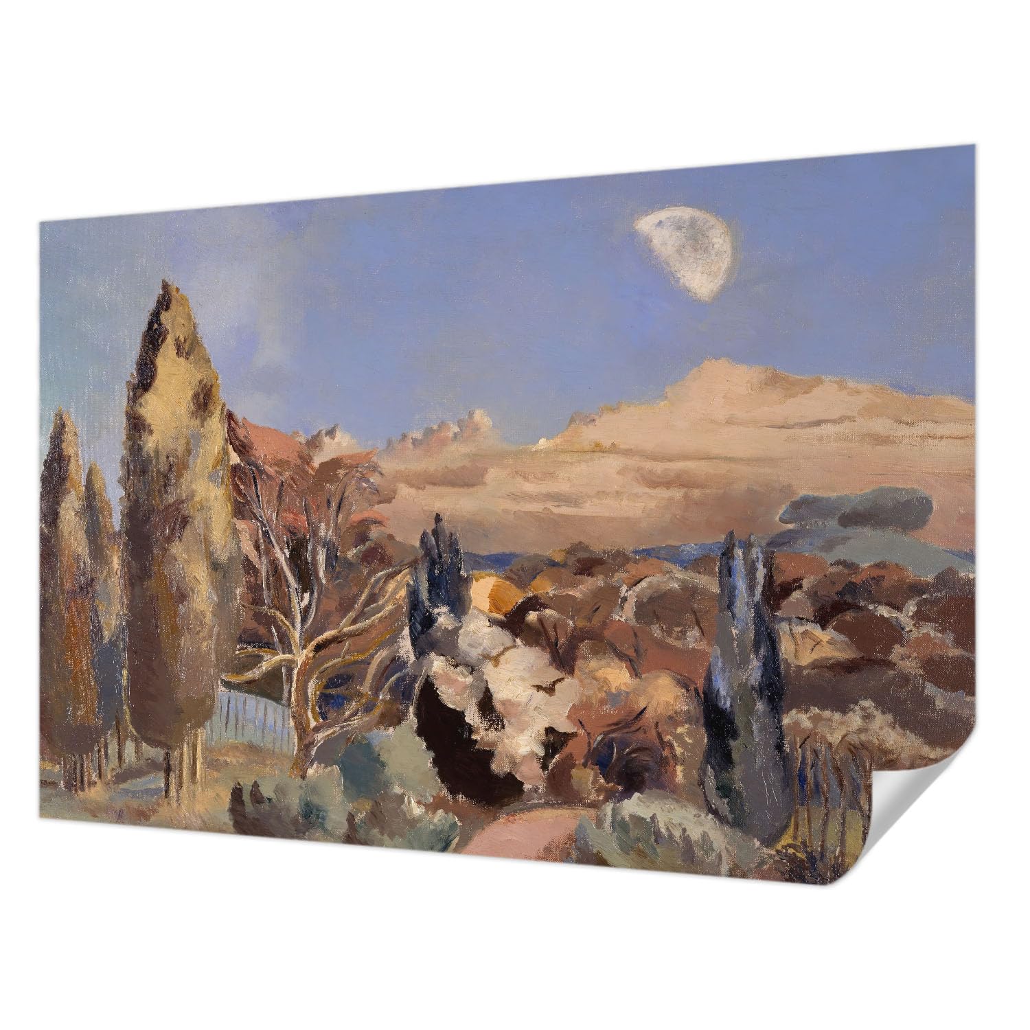 Papier peint adhésif paysage forestier 152x104 décoration salon chambre moderne
