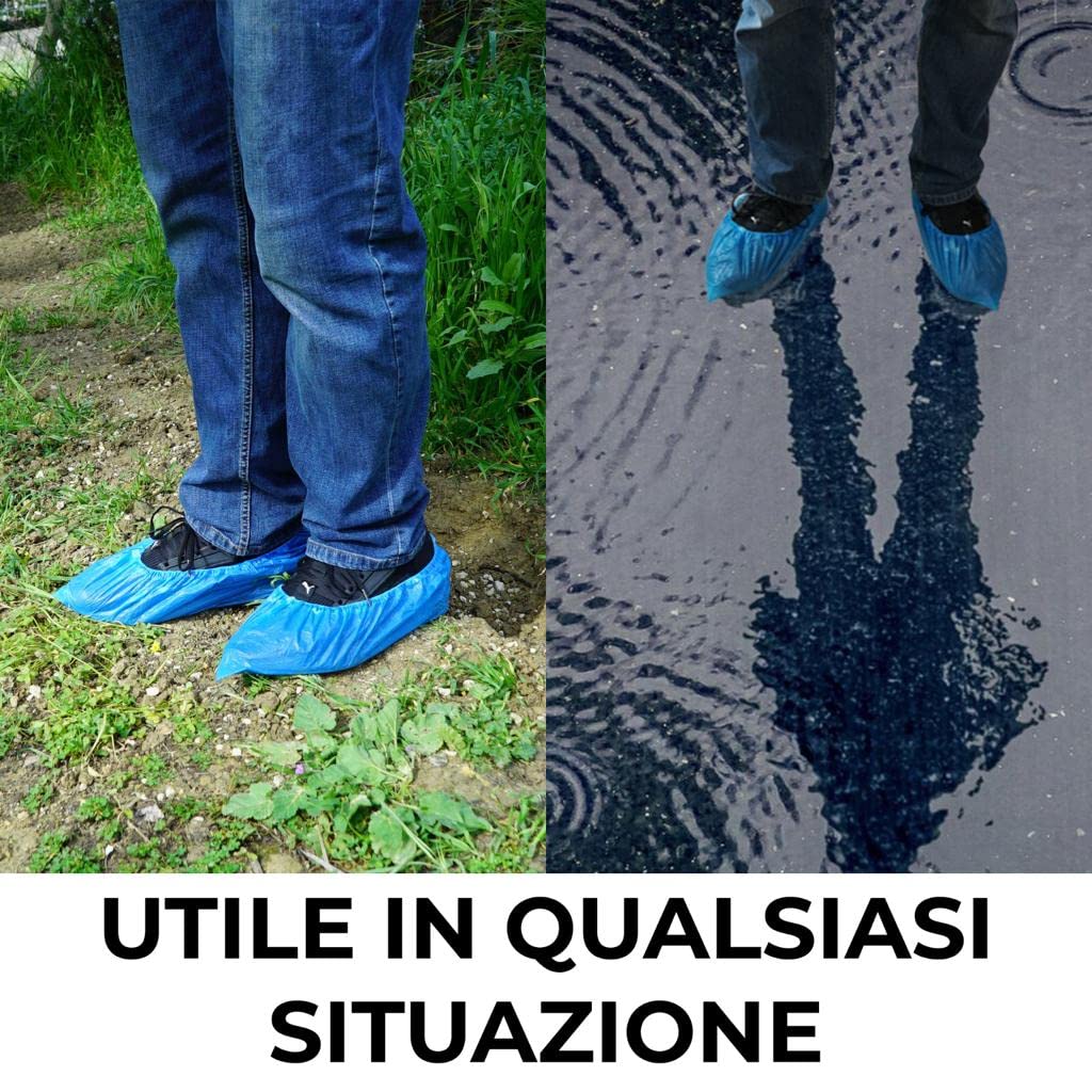 MC -2000 uds. Cubrezapatos desechables de 3,2 g, calzoncillos desechables (40 x 15) de CPE resistente e impermeable para interiores y exteriores, gimnasio, piscina. Guardar zapatos desechables