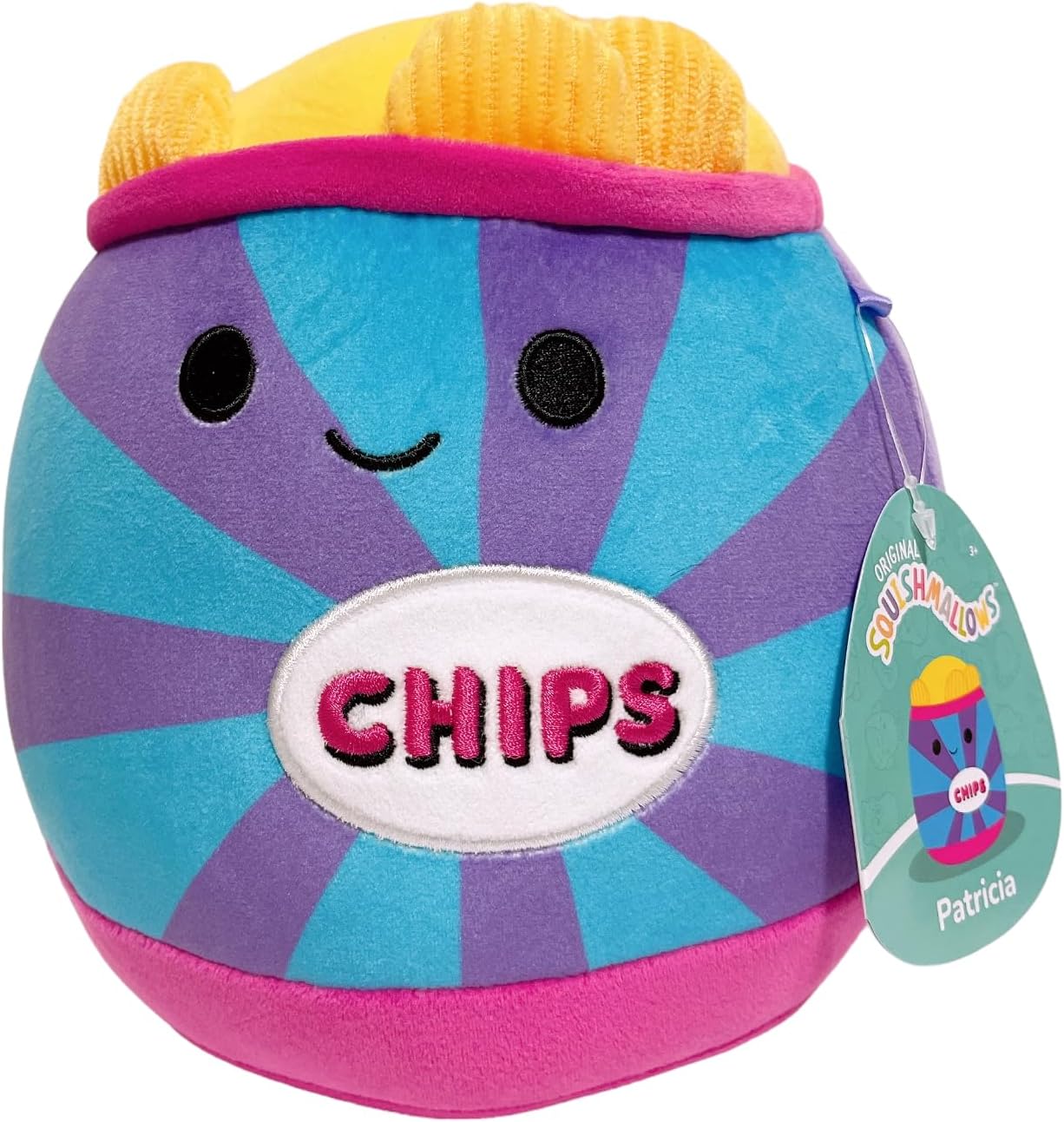 Squishmallows 2024 Neon Junk Food Squad 8" Plush Toy (8" Patricia The Bag of Chips)
