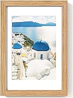 Vista 129 de Axeman Marco para póster de 18 x 24 pulgadas con paspartú para 16 x 20 pulgadas, marco de fotos de madera maciza de roble con vidrio templado, marco