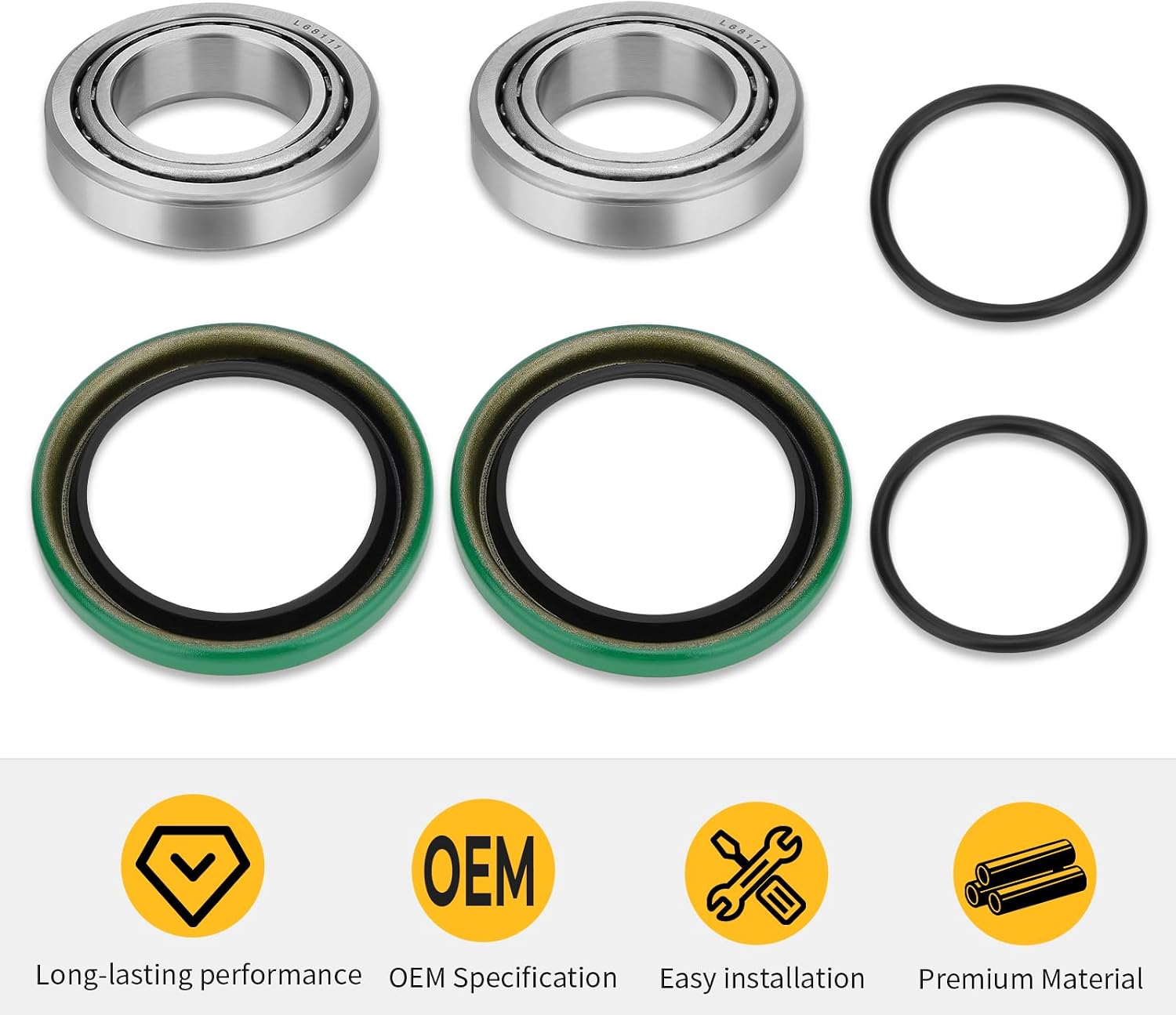 M MATI 2Pcs Rear Hub Bearing Seal Repair Kit for Polaris Trail Blazer 250 330 400 1999-2013 Scrambler 400 500 1998-2012 Sportsman 500 2000-2008 3554517 3554518 3514680 3514679