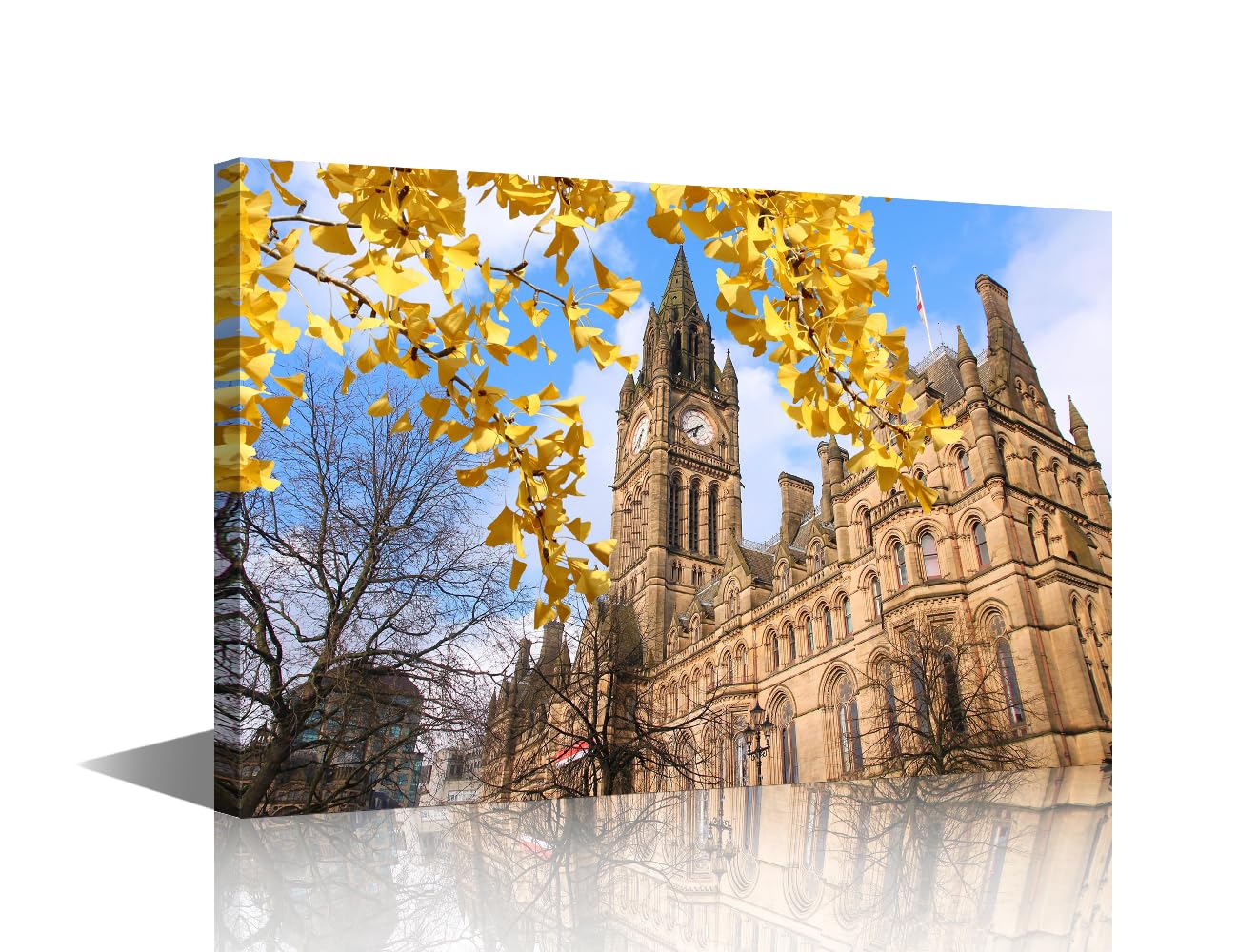 Bedroom Decor Wall Art Manchester England Wall Decoration for Living Room Manchester City Hall HD Posters Prints on Canvas Manchester Wall Art 1 Piece Artwork Framed Ready to Hang (12''Wx 18''H) โ image 1