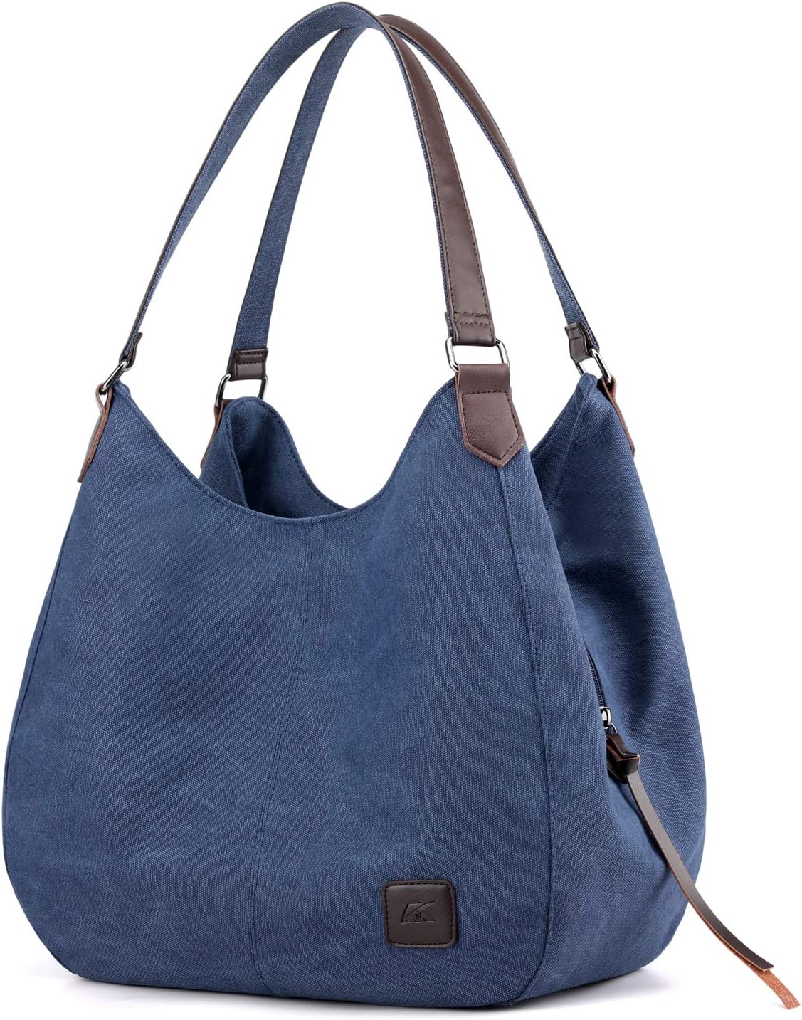 DOURR Women's Multi-pocket Shoulder Bag Fashion Cotton Canvas Handbag Tote Purse