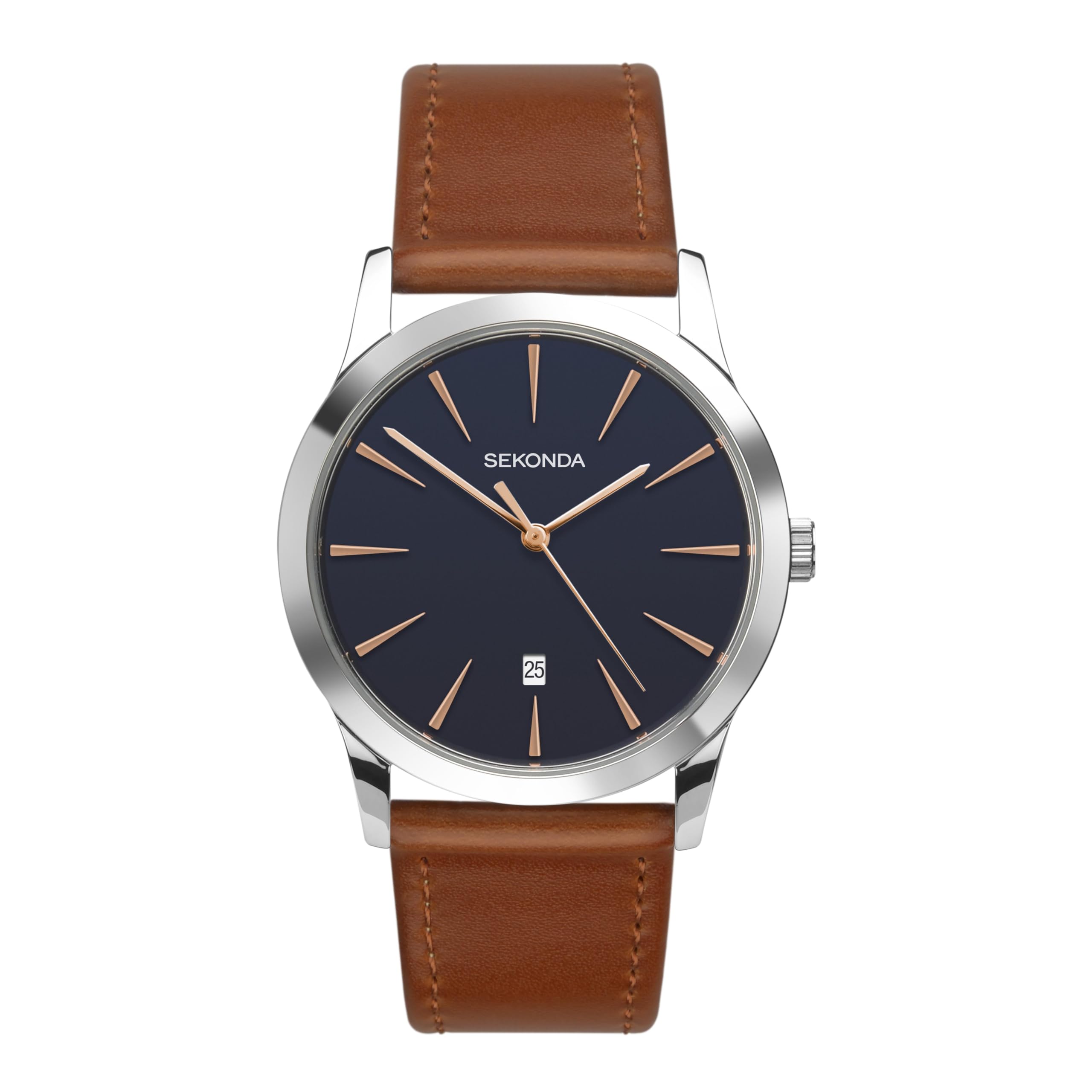 Oslo 40mm Men’s Minimalist Quartz Analogue Watch Polyurethane Strap with Date Display