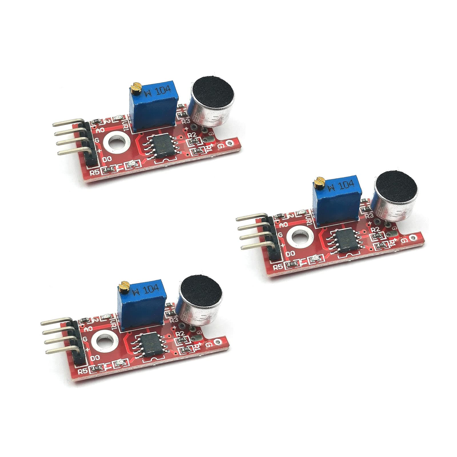 FainWan 3Pcs High Sensitivity Microphone Sensor AVR PIC Sound Detection Module for Ar-duino