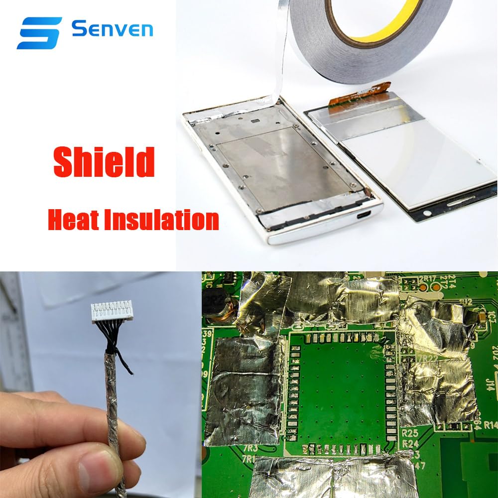 Cinta adhesiva de aluminio de 15 mm x 50 m, cinta adhesiva de aluminio resistente al calor, adecuada para proteger, cubrir, decorar, aislar y reparar, 1 unidad.