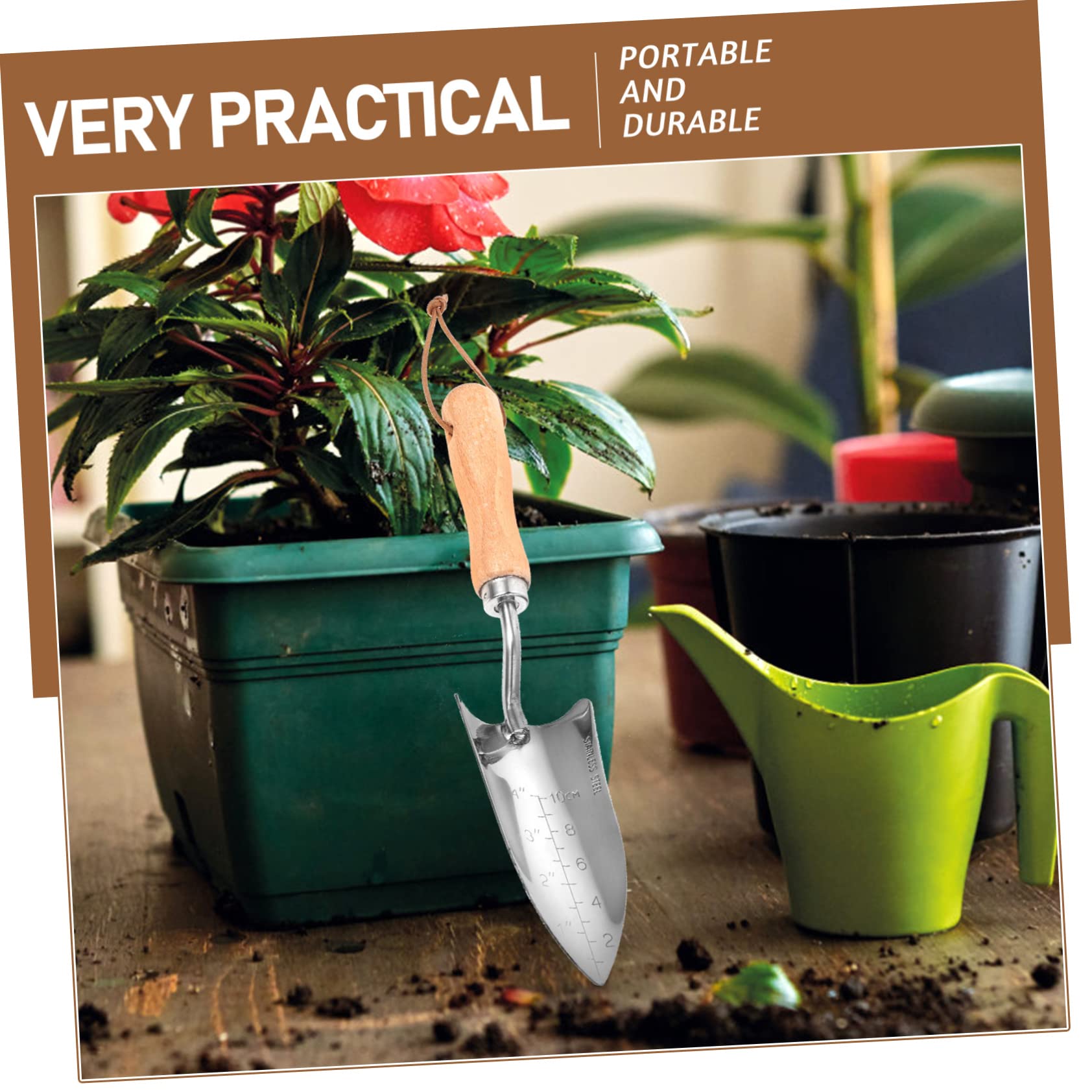 Happyyami 2pezzi Zappetta Da Giardinaggio Acciaio Inossidabile Con Manico Ergonomico Per Piantare e Diserbare Utensile Multifunzionale Per Giardinaggio e Attività All Aperto