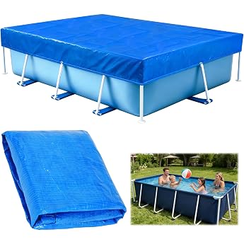 Rectangular Pool Cover Pool Cover Rectangular Pool Covers Tarpaulin Summer & Winter Pool Tarpaulin Swimming Pool Cover for Above Ground Pool Solar Tarpaulin UV-Resistant