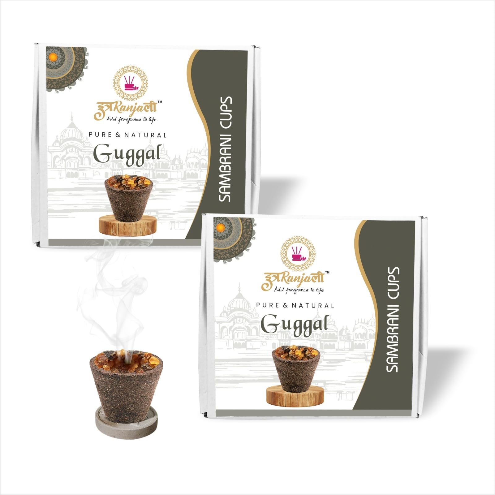 ITRANJALI Natural Sambrani Guggal Dhoop Cups | Ideal for Spiritual Pooja,havan,Meditation & Aura Cleansing |Long Lasting & Chemical Free 30 Cups (15 Cups/Pack) with 1 Burner Plate/Pack-picture-10