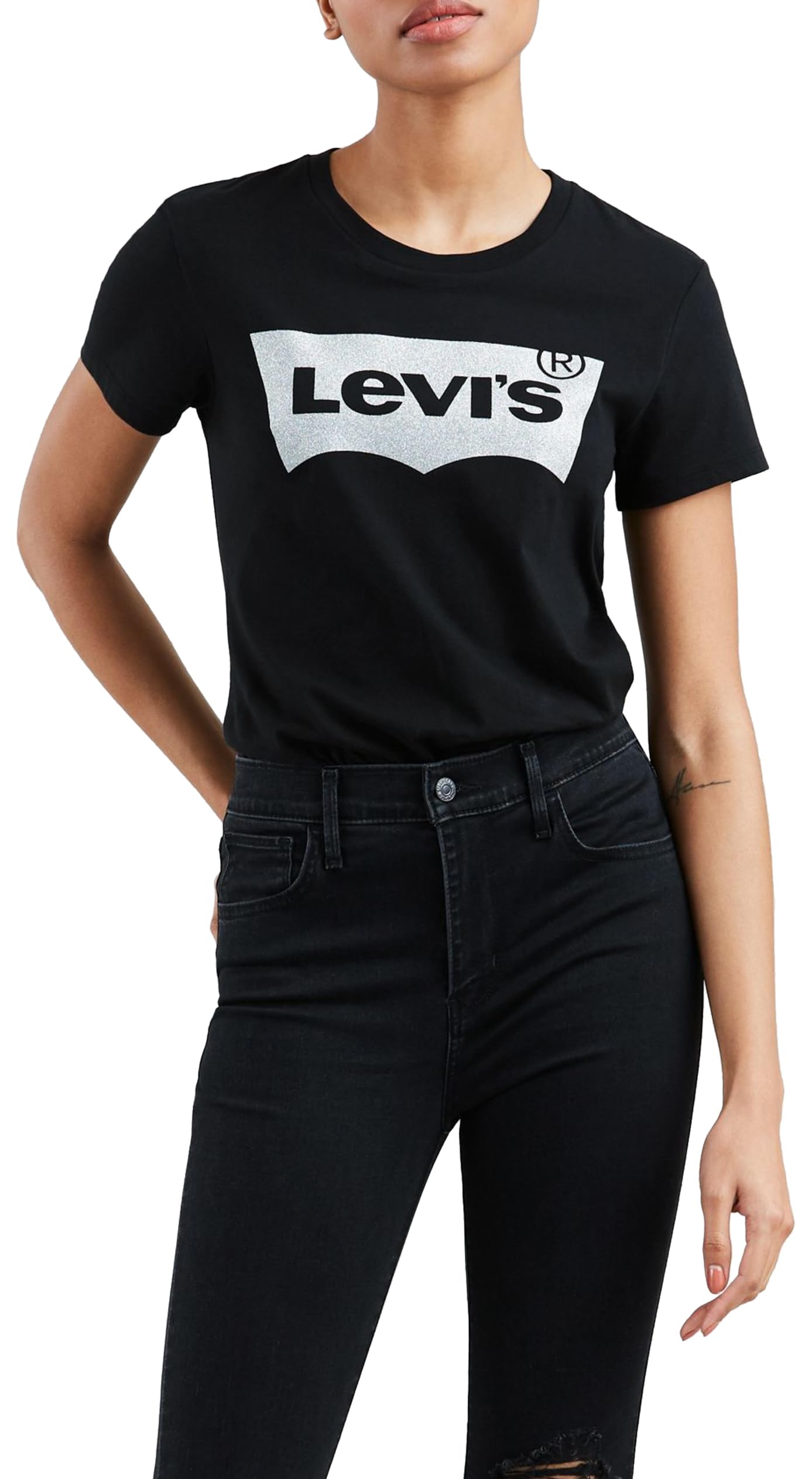 Levi's The Perfect Tee Camiseta Mujer, Graphic Batwing Logo