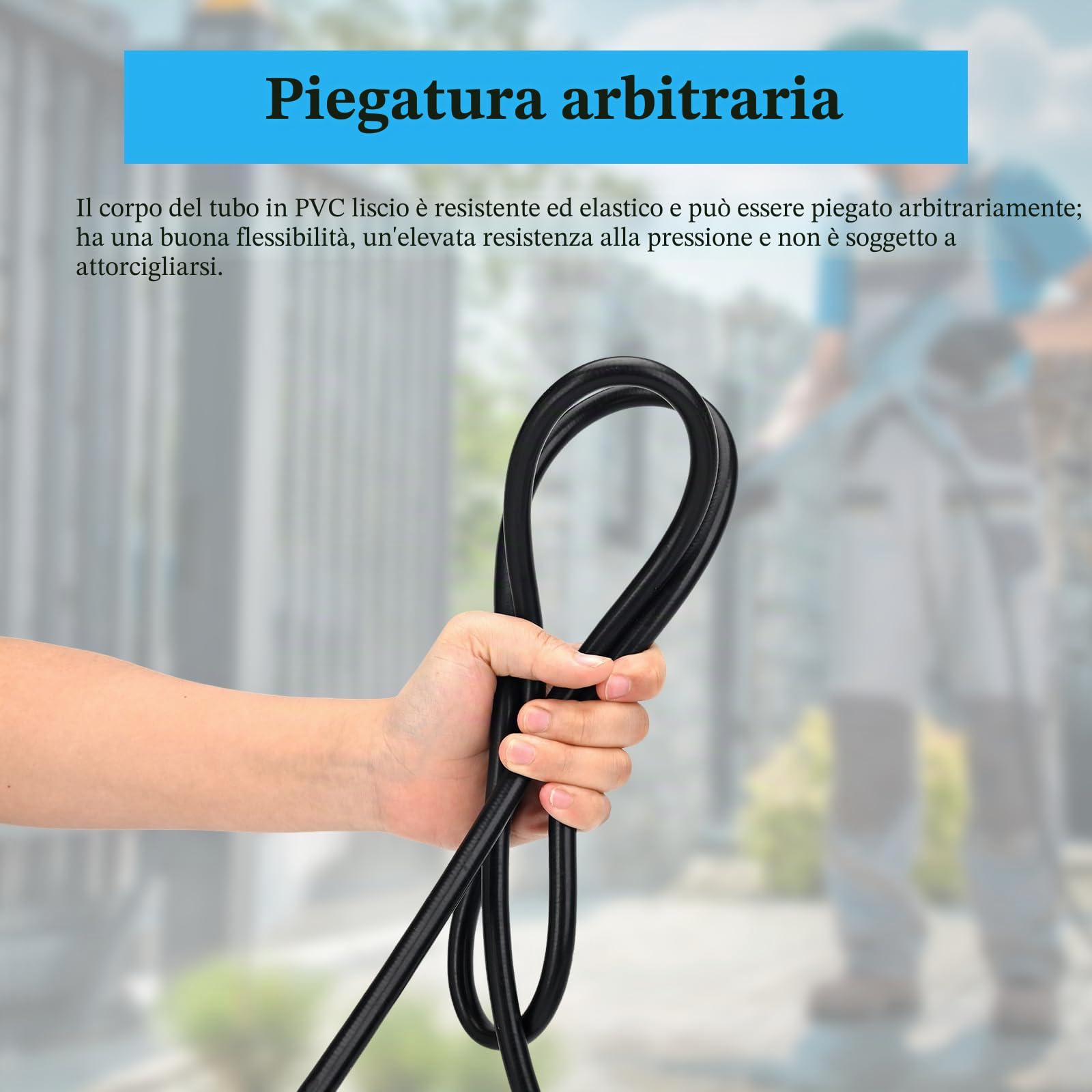 15M Tubo Flessibile ad Alta Pressione per Kärcher con Connettore Rapido Tubo Flessibile per Idropulitrice K2 K3 K4 K5 K7 Tubo di Ricambio ad Alta Pressione per Pulizia Auto Strada