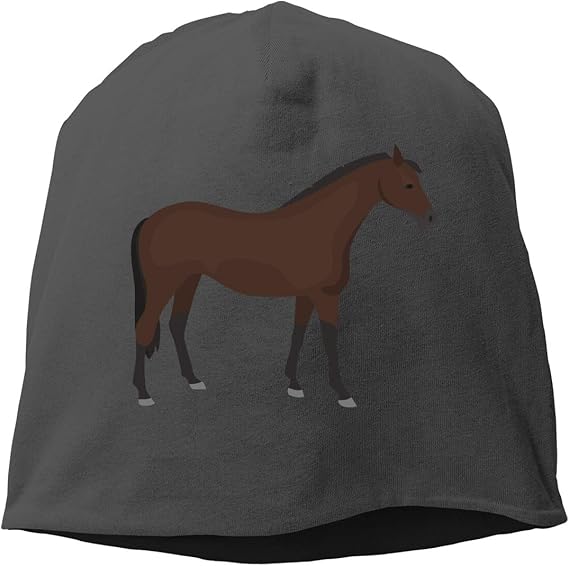 XJUSEN Unisex Horse Thoroughbred Horse Knit Beanies Hat, HipHop Skull