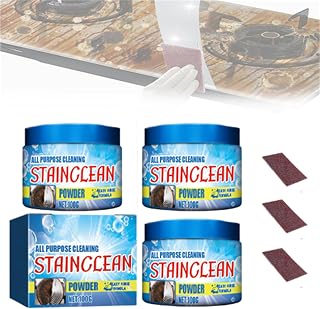 Range Hood Rust Removal Cleaning Powder, Pot Foam Rust Removal Cleaning Powder, Kitchen Stove Range Hood Tile Dishwashing Sink Cleaning Heavy Oil Stains And Rust Dirt (3pcs,Blue)