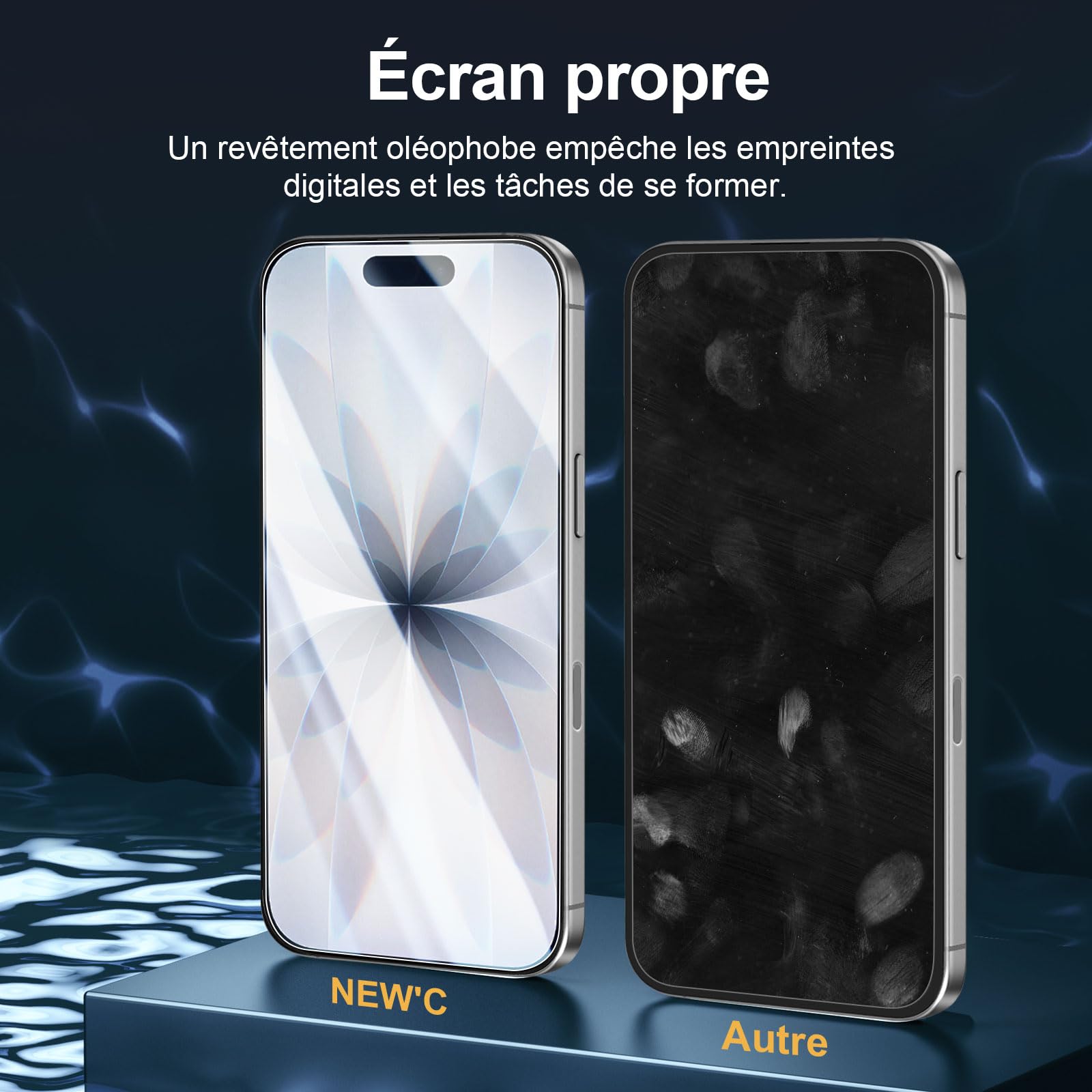 NEW'C Kit de 4, 2 x Verre Trempé pour iPhone 17 (6,3 Pouces) et 2 x Protection Caméra Arrière - Kit Outil d'Installation Facile - Anti Rayures - Ultra Résistant-HD Transparent