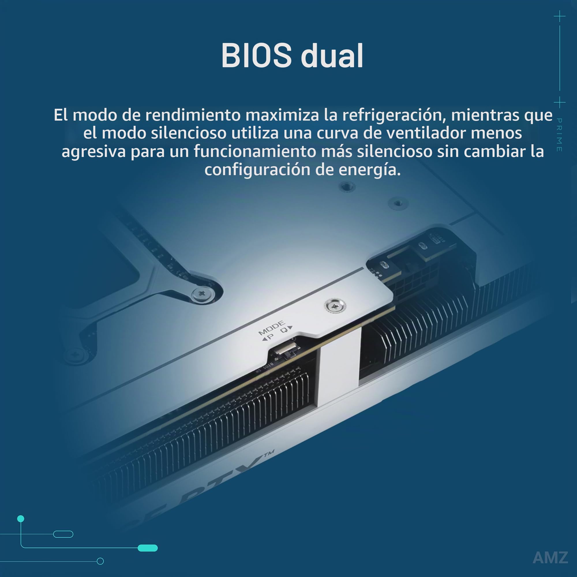 ASUS La Tarjeta gráfica Prime GeForce RTX™ 5070 de 12 GB GDDR7 White OC Edition Lista para SFF (PCIe® 5.0, 12 GB GDDR7, HDMI®/DP 2.1, 2.5 Ranuras, Ventiladores Axial-Tech, BIOS Dual)