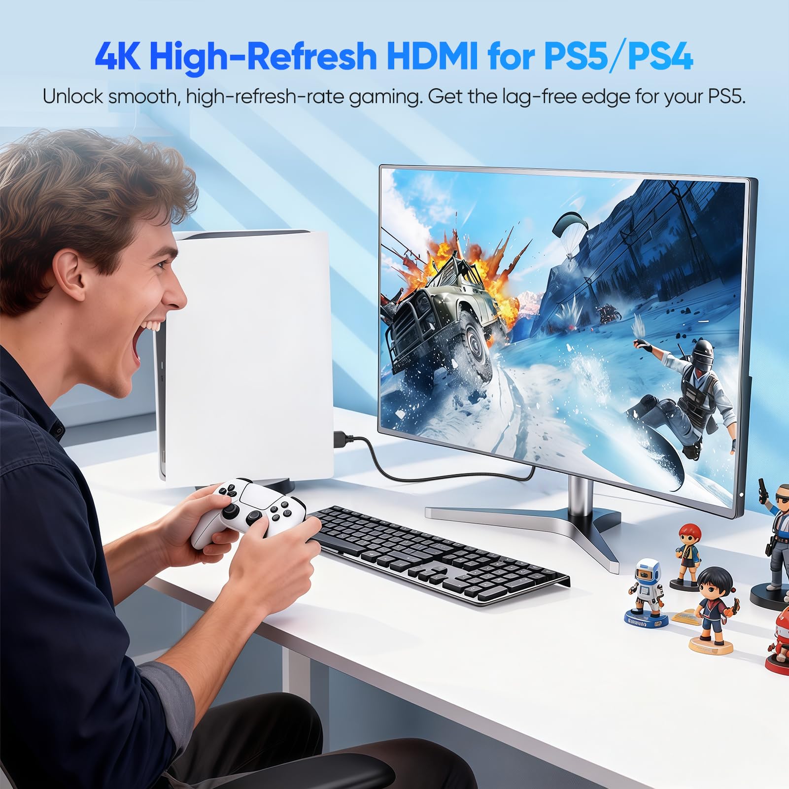 Paquete de 10 cables HDMI de 6 pies, 4K HDMI para computadora, TV, paquete múltiple trenzado, cable HDMI 2.0 blindado de alta velocidad macho flexible con Ethernet, 4K HDR HDCP 2.2, 3D ARC y CL3