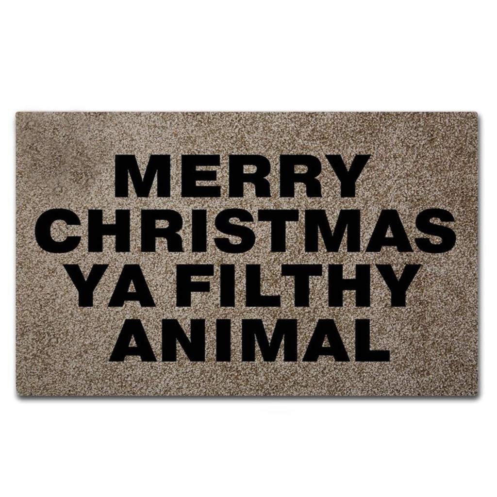 Eureya Door Mat Merry Christmas Ya Filthy Animal Doormat Inside/Outside Kitchen Rugs Welcome Rubber Mat Home Decor 45x75cm