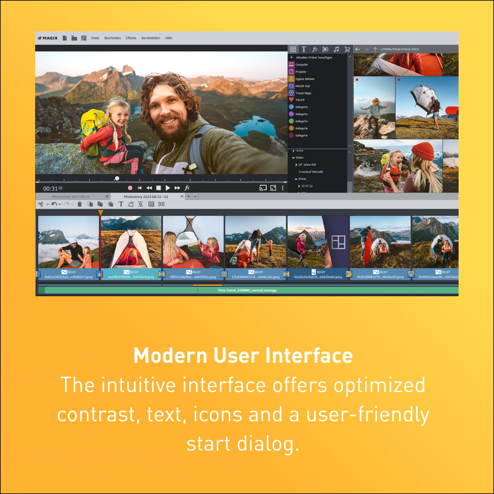 MAGIX Photostory deluxe 2025 - Memorias en movimiento | editor de fotos | editor de vídeo | para Windows 10/11 PC | 1 PC licencia completa para 2 dispositivos