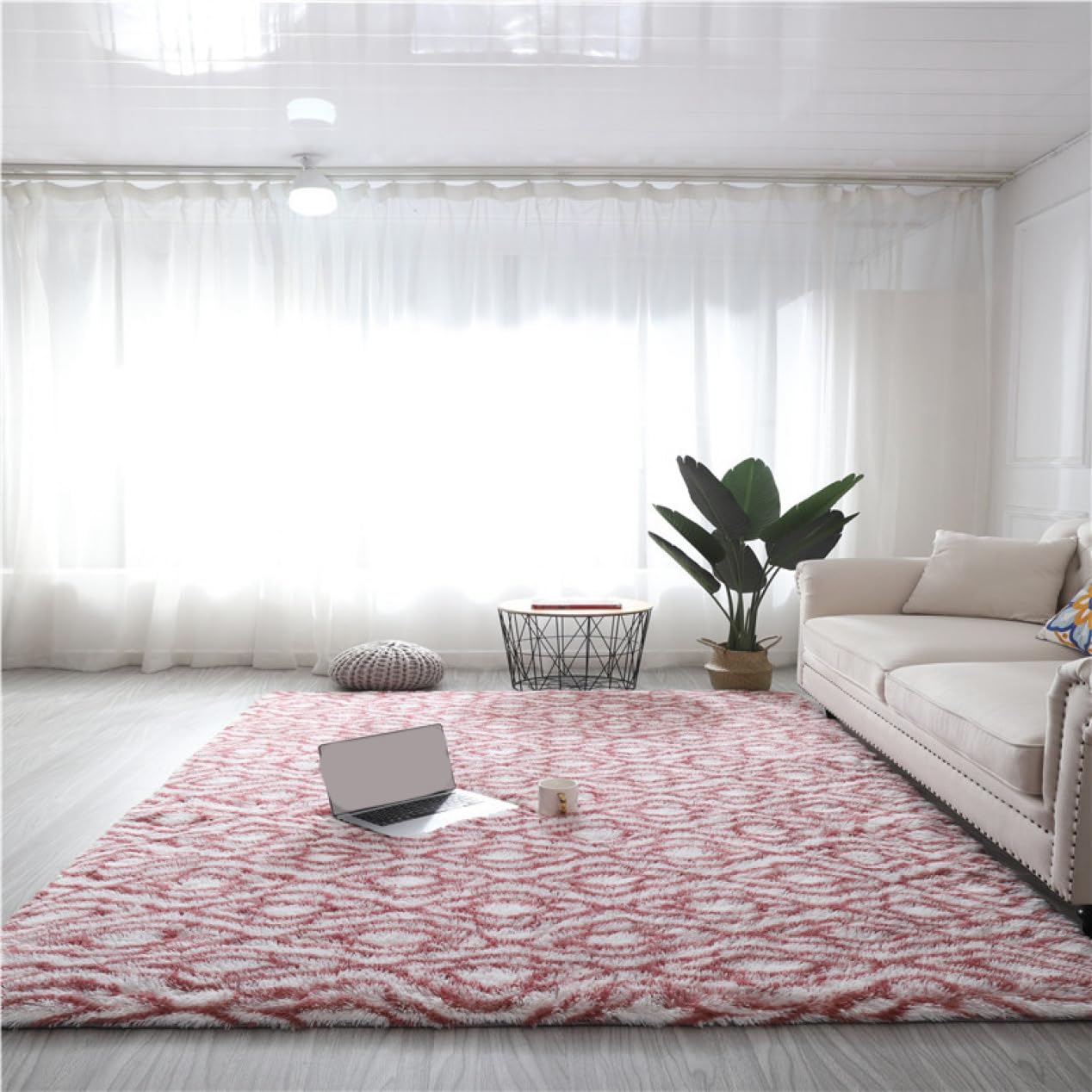 Amazon｜[WTXTF] シャギーラグ 洗える ラグマット スタイル7 6畳 6帖