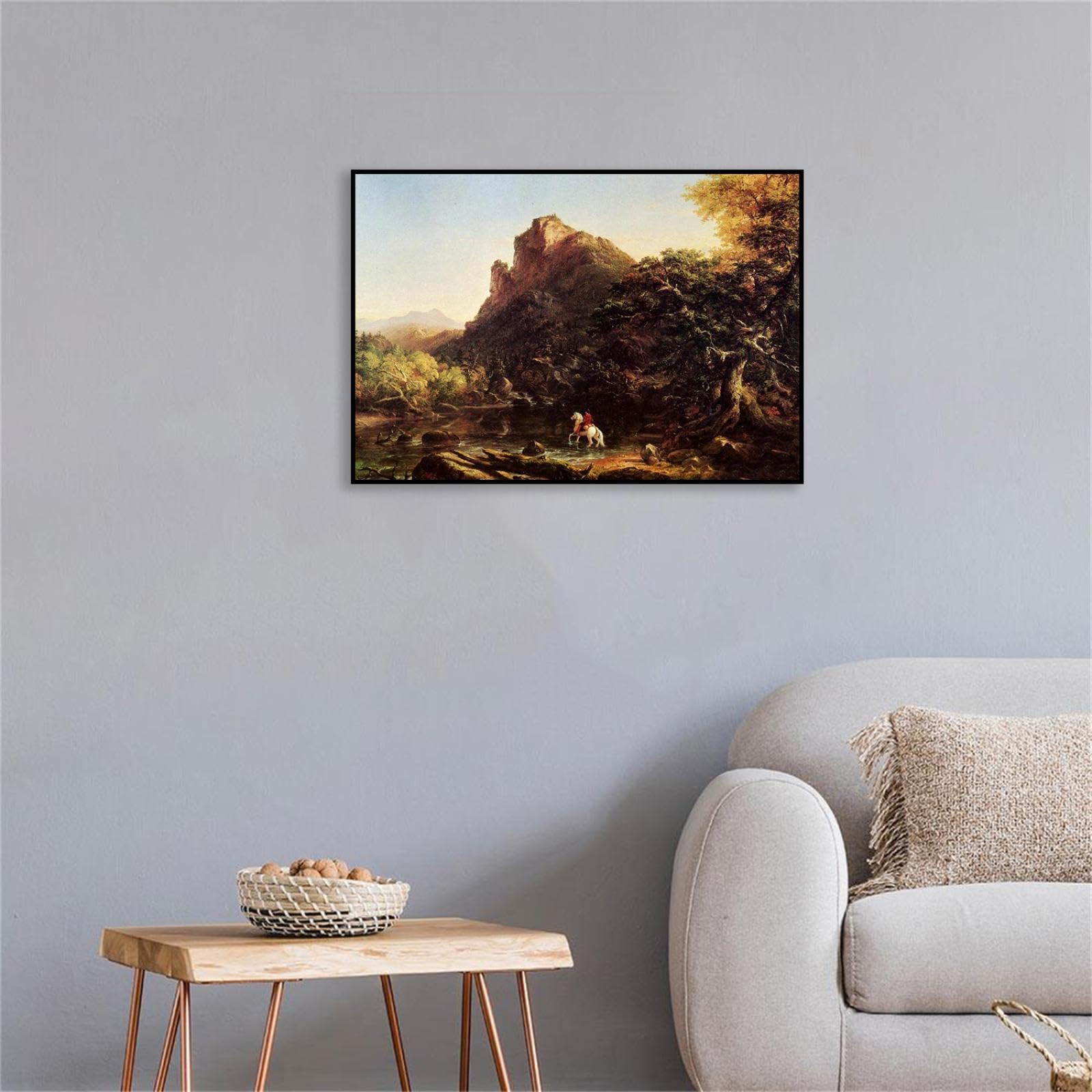 Amazon.com: Black Framed Thomas Cole Poster,The Mountain Ford