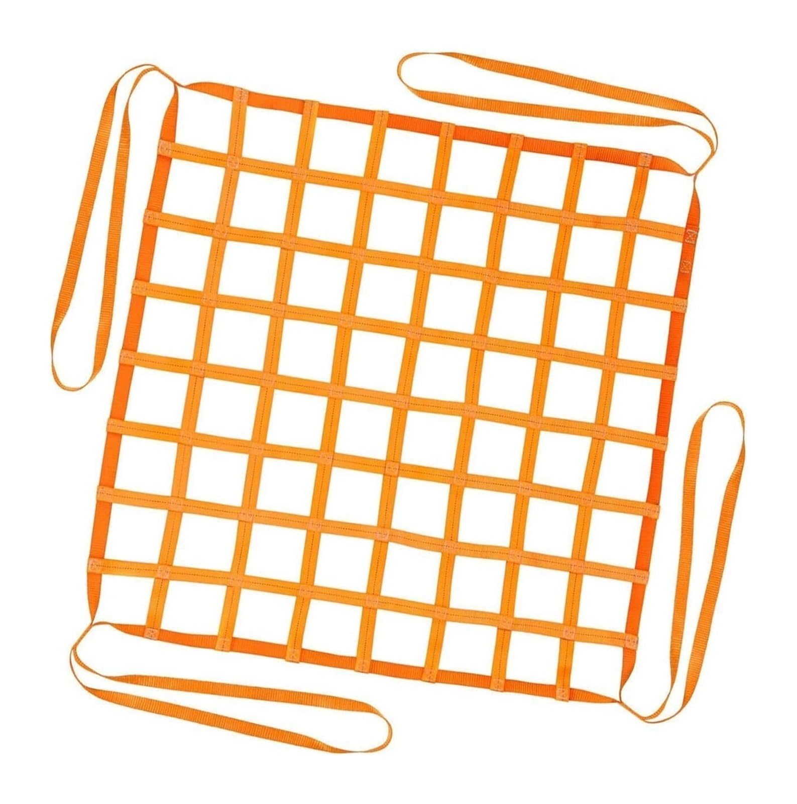 Rete di Sollevamento per carichi Pesanti con Cinghie – Fettuccia 3x3 m, Maglia 15 cm, Supporta Fino a 2,5 t, Perfetta per carico, Scarico, Trasporto e stoccaggio in Sicurezza.