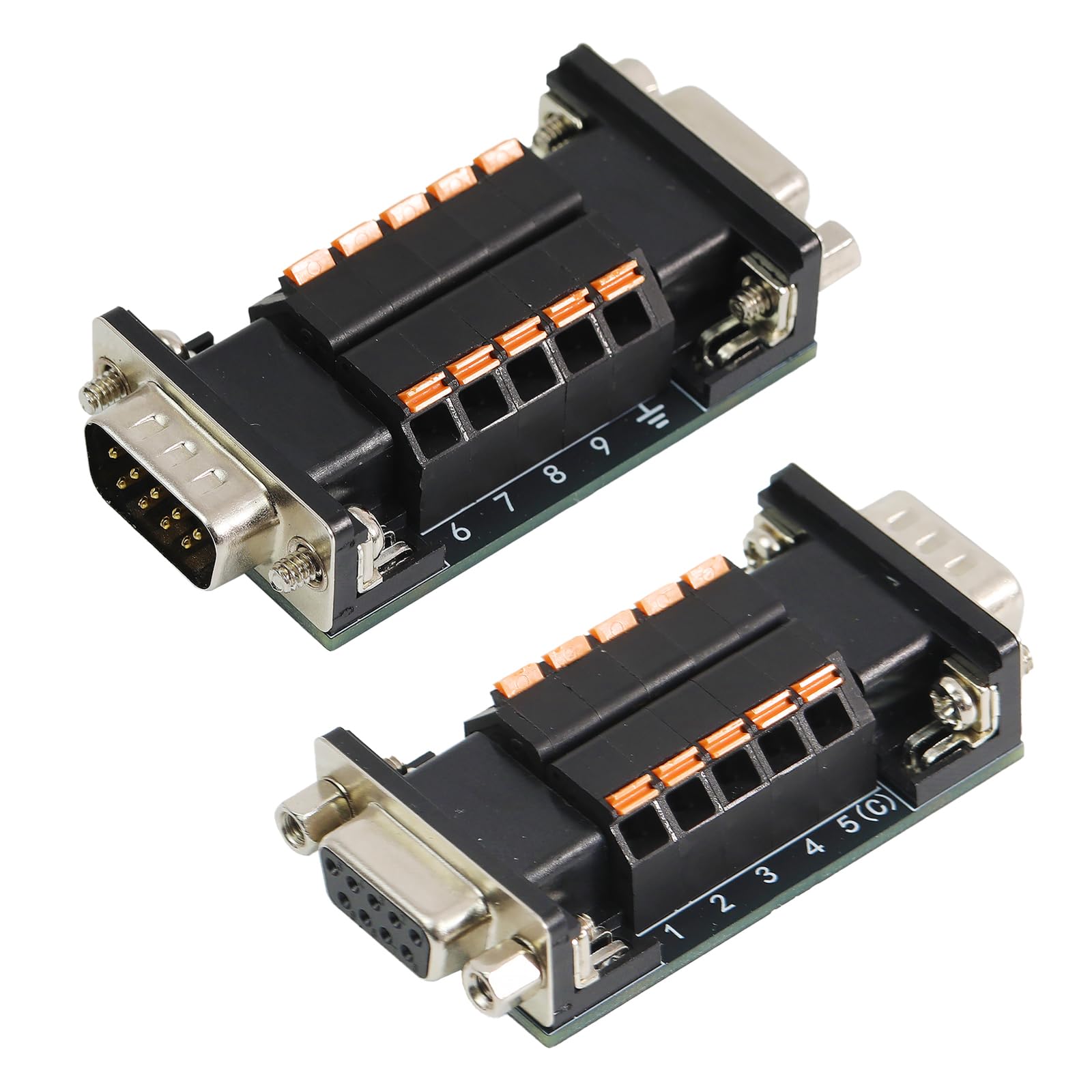 Amazon.com: Jienk 2Pcs DB9 Male to Female Spring Terminal Breakout