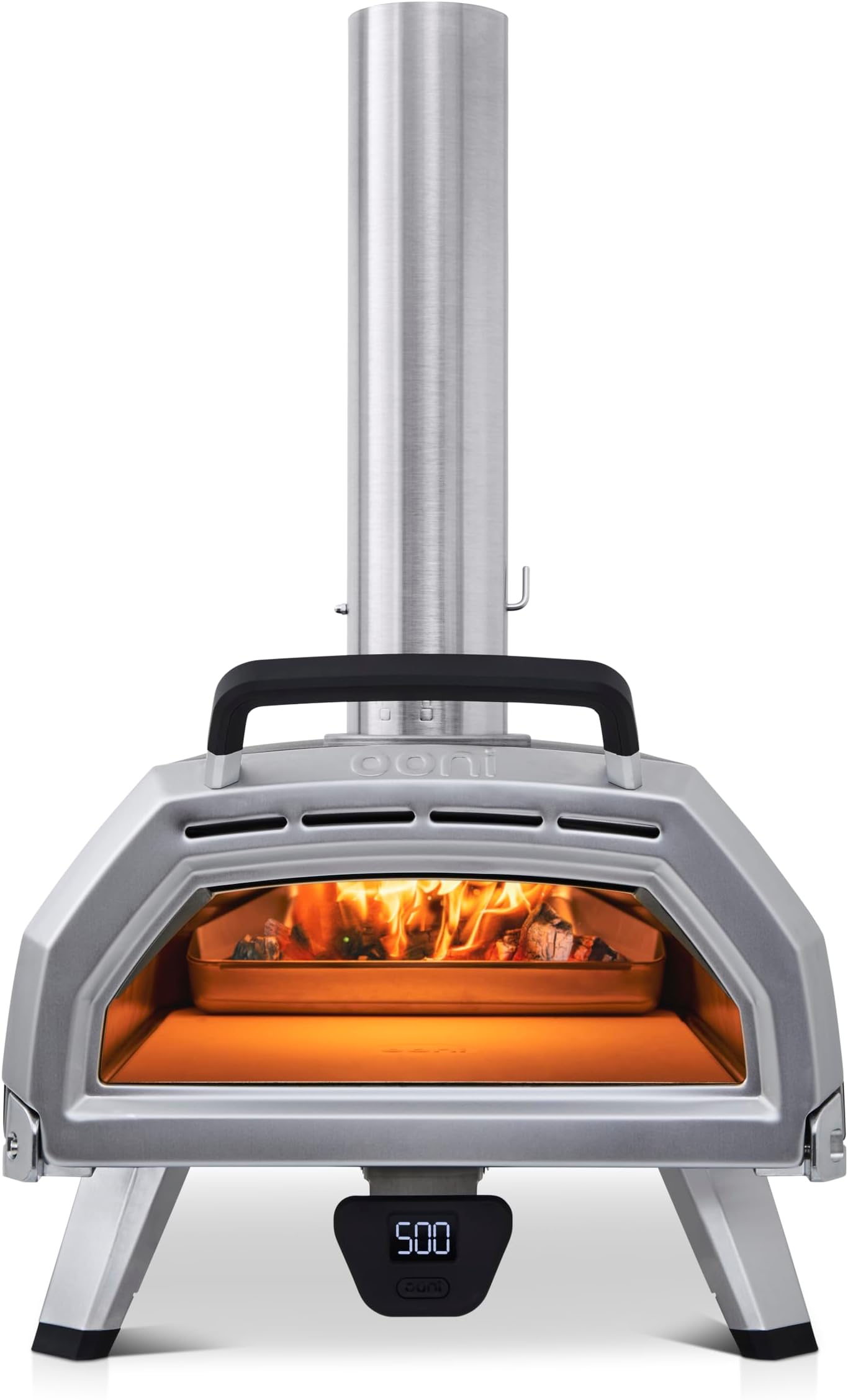 Karu 16 Multi-Fuel Pizza Oven - Outdoor Wood & Gas Fired Pizza Oven with Pizza Stone & Thermometer, Makes 16" Stonebaked Pizzas & More, Outdoor Cooking Grill