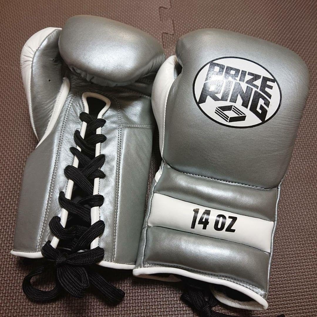 PRIZE RING/プライズリング  ボクシンググローブ 14oz シルバー Amazon | PRIZE RING/プライズリング 本革製 ボクシンググローブ Pro