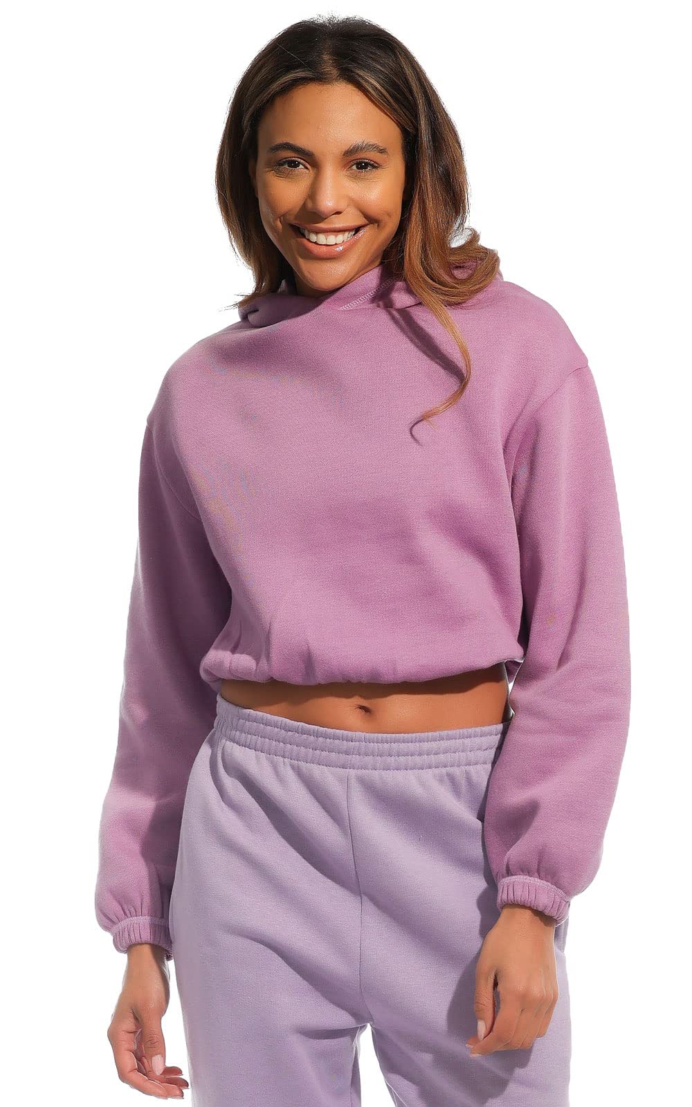 Light & Shade Women's Hooded Sweatshirt, Violet, M