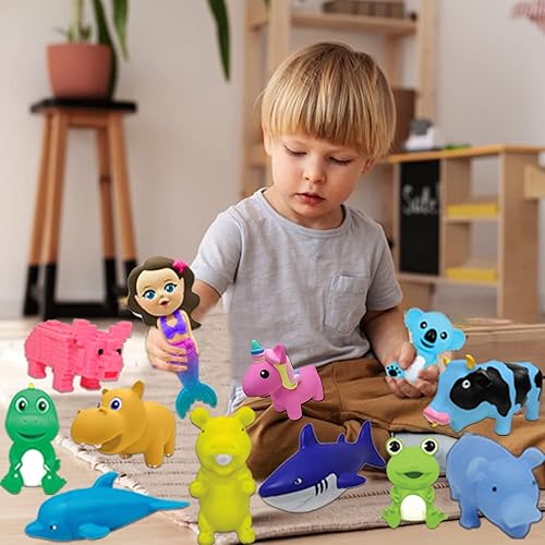 Miniatura 8 de Animolds Juguete chirriante para bebés, juguetes de fiesta para niños, juguetes novedosos y diversiones, regalos de goma gritando, juguetes para