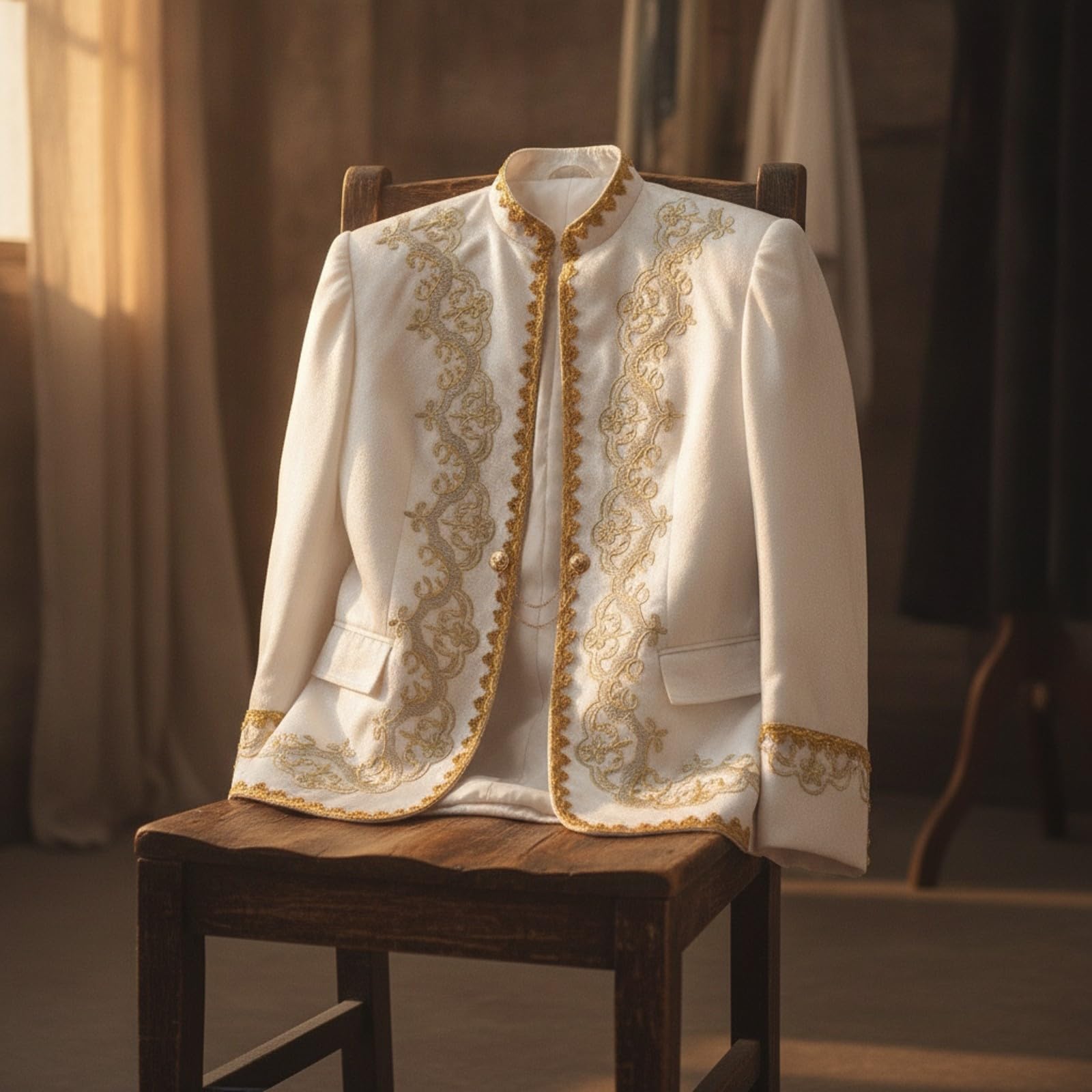 Sharplace Cqueta con Frente Abierto Elegante | Hombros Estructurados, Cqueta Formal, Elegante, Ropa, para Cosplay, Escena, Cosplayers, Actores, XXL