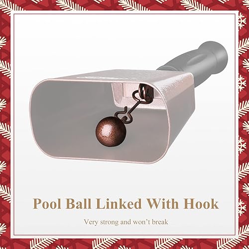 Miniatura 4 de Eastar Campana de vaca, cencerros de 7 pulgadas con asa, 1 paquete de cencerros que hacen ruido, campana de animación, granate cobre