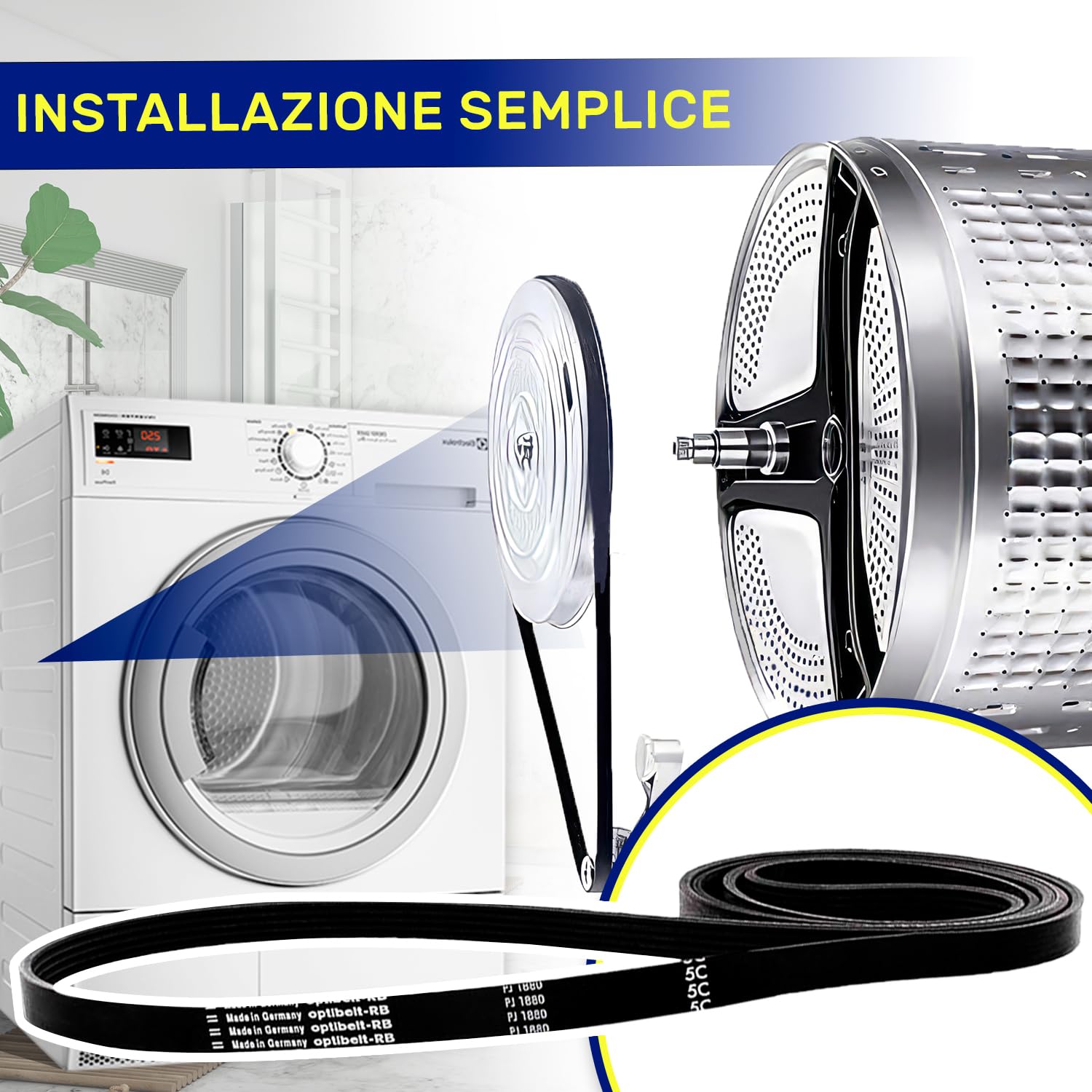 Cinghia H9 1860MM Per Asciugatrice C00145707 Originale Indesit - Foto 9