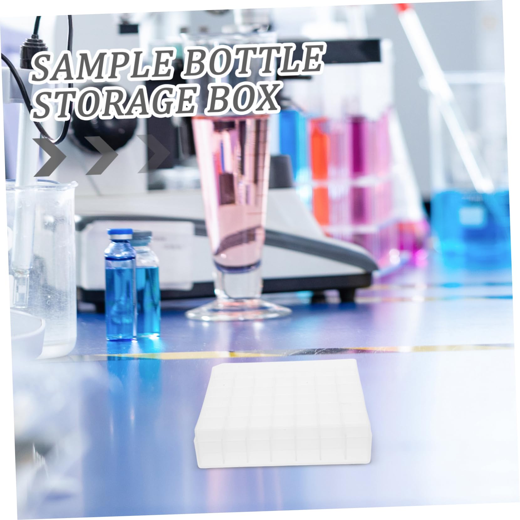 KICHOUSE Vial Box Rack Lab Case Test Tube Travel Case Test Tube Case Injection Bottle Holder Test Tube Storage Case Vial Bottle Case Sample Bottle Carrier Cryogenic Holder Plastic White