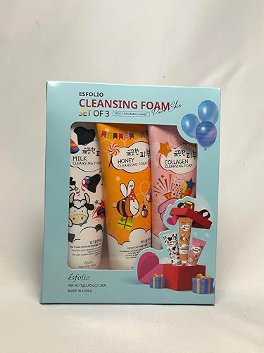 ESFOLIO ESPUMA LIMPIADORA PIEL PURA JUEGO DE 3 (MLECHECOLÁGENOMIel)
