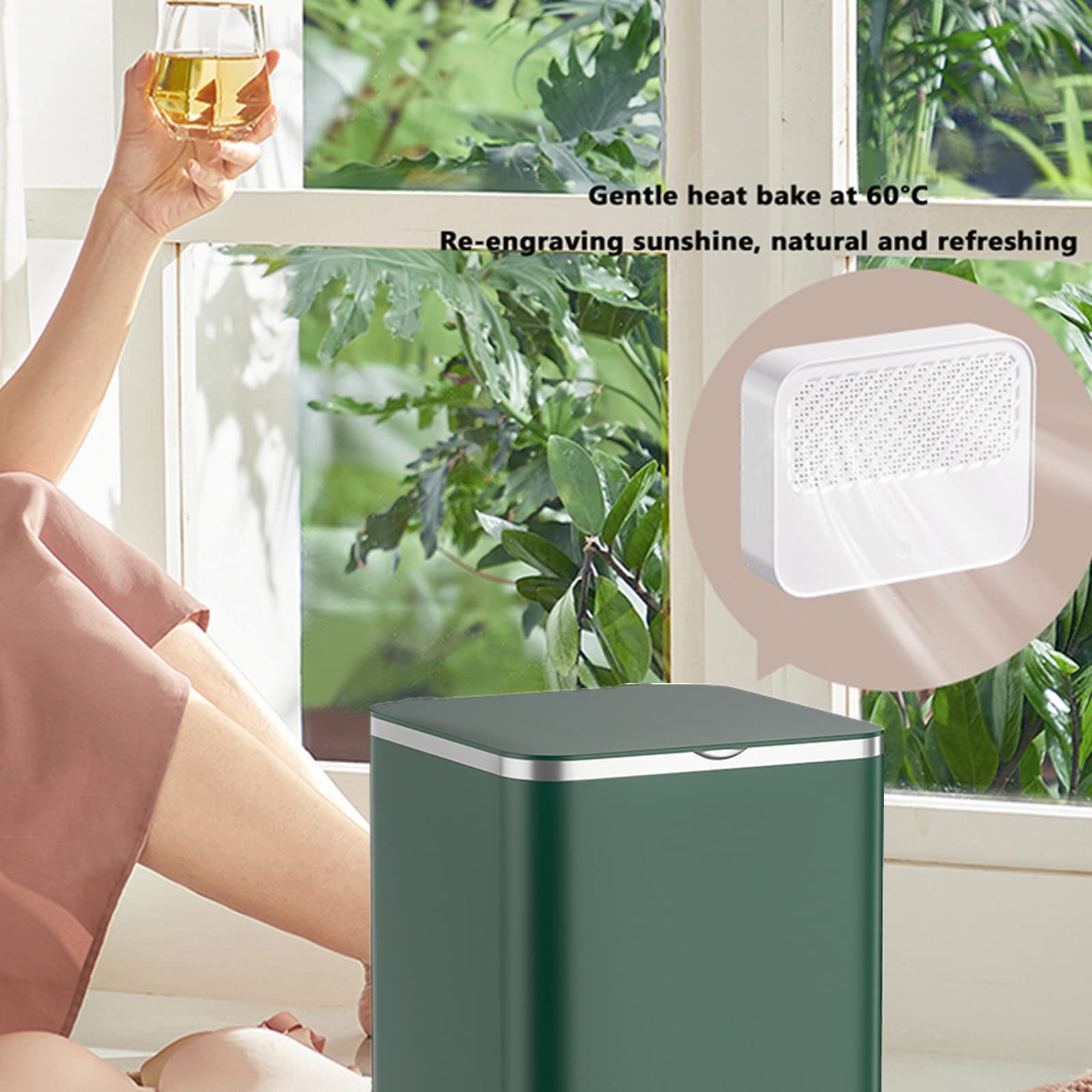 Mini Lave Linge Pas Cher Et Sécheuse 4.5L Nettoyeur à Ultrasons Machine pour VêTements De BéBé,sous-VêTements,Green+Dryer