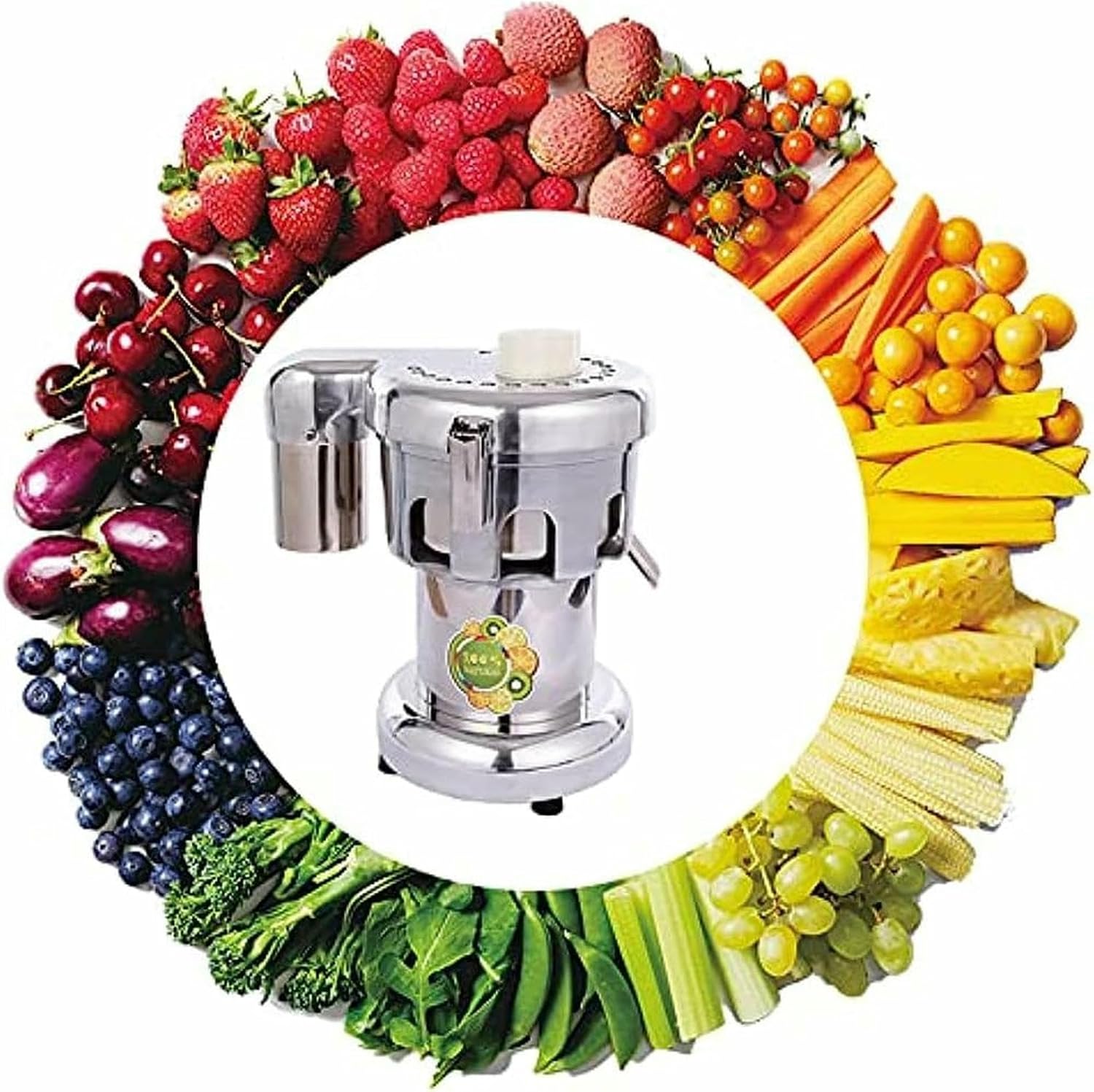 Electric Citrus Juicer, Commercial Juicer, Heavy Duty Centrifugal Juicer 2800r/min 2L Large Feed Tank, Stainless Steel Vegetable Fruit Juicer