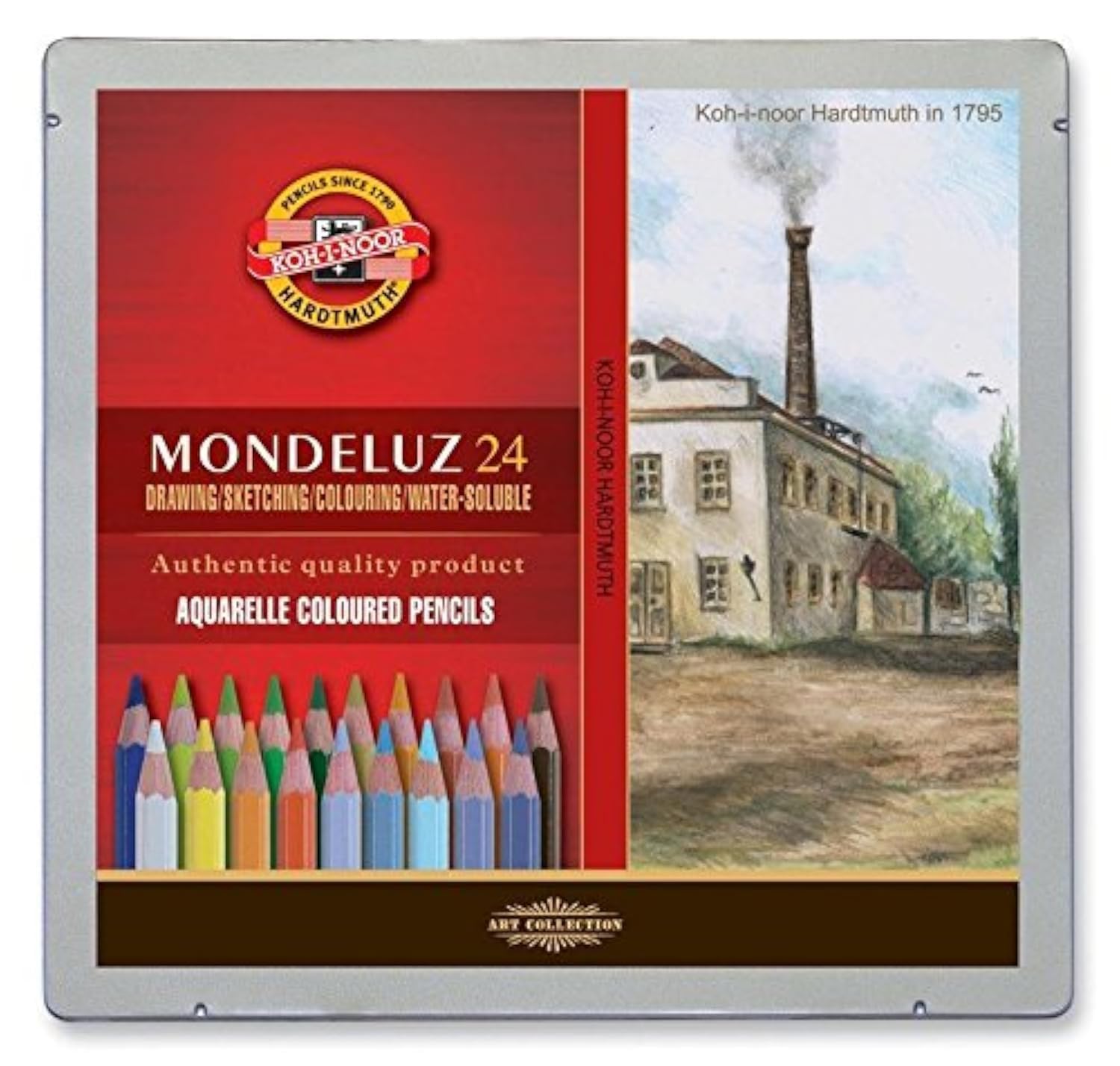 Amazon | KOH - I - NOORのセットAquarell Coloured Pencils 3724 24