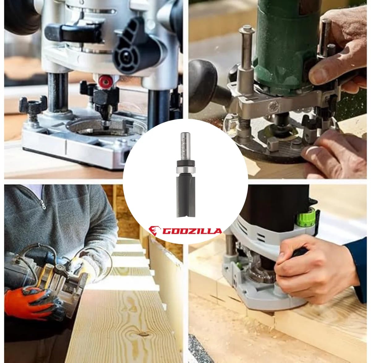 Fresa a copiare con cuscinetto per legno, diametro 12,7 mm, I. 32 mm, gambo 6 mm, per fresatrice verticale e rifilatore - GodzillaBits (la più scelta) LTS112C.128